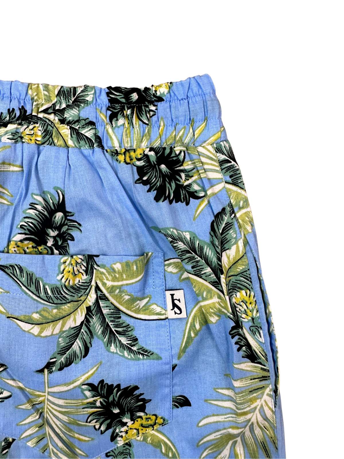 Pina Colada Hawaiian Cotton Short - Blue