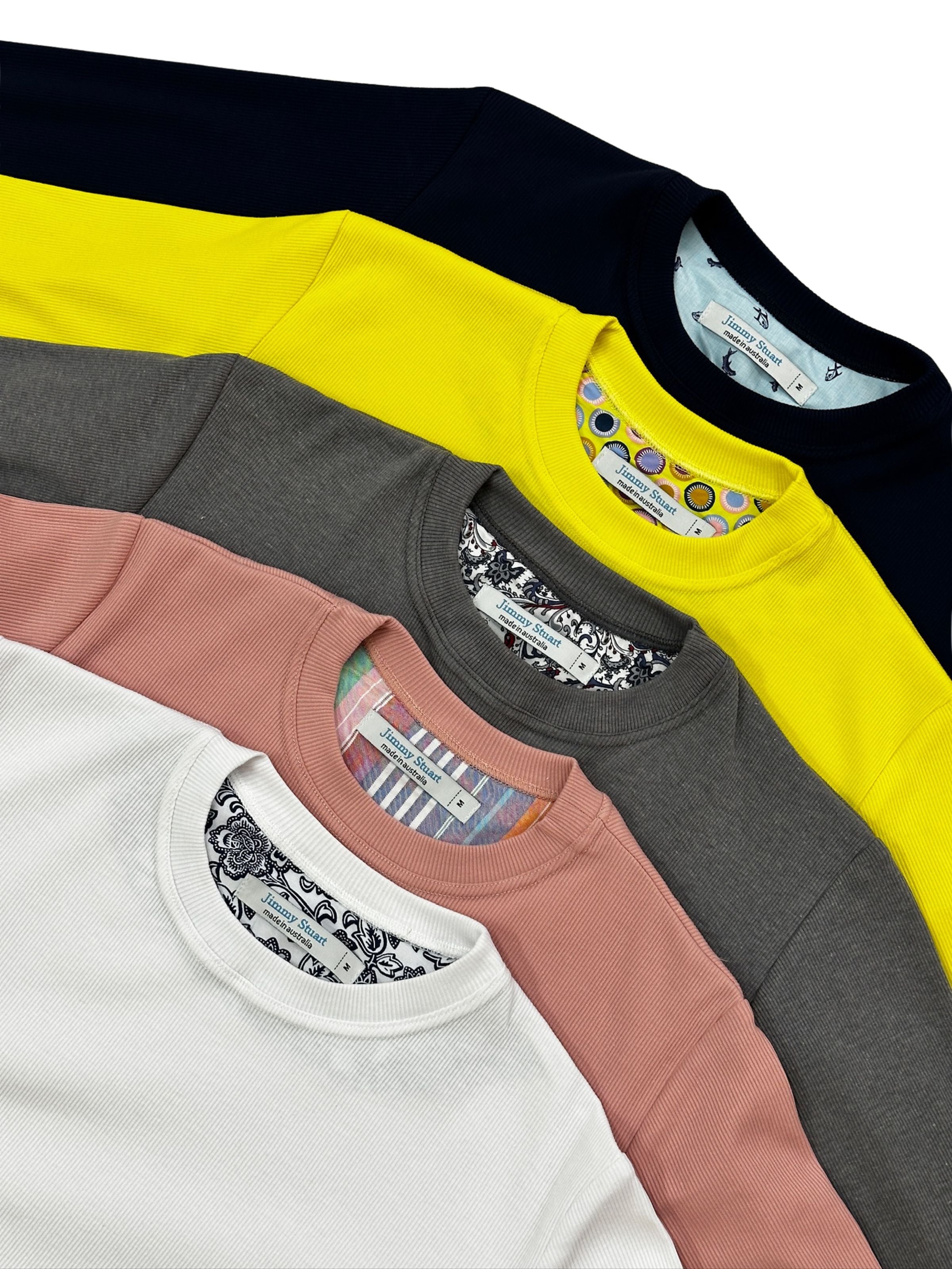 White Ribbed Cotton L/S Tee