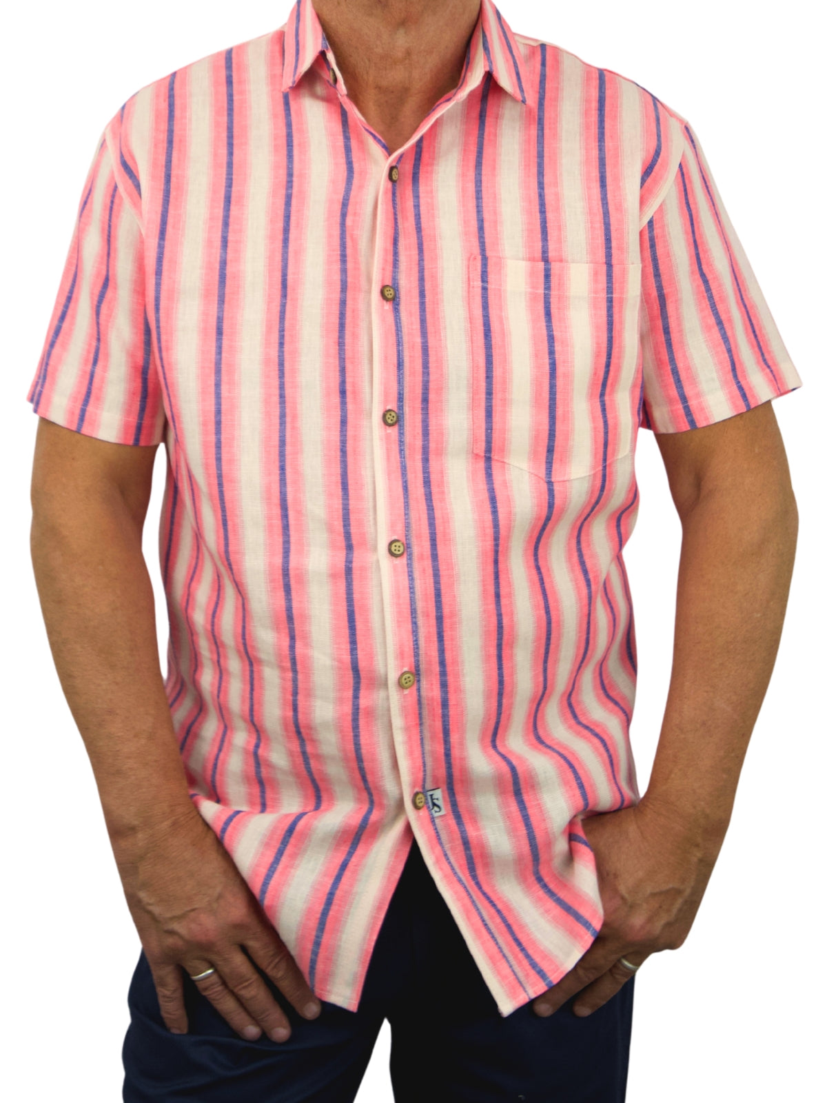 Ios Stripe Linen S/S Shirt