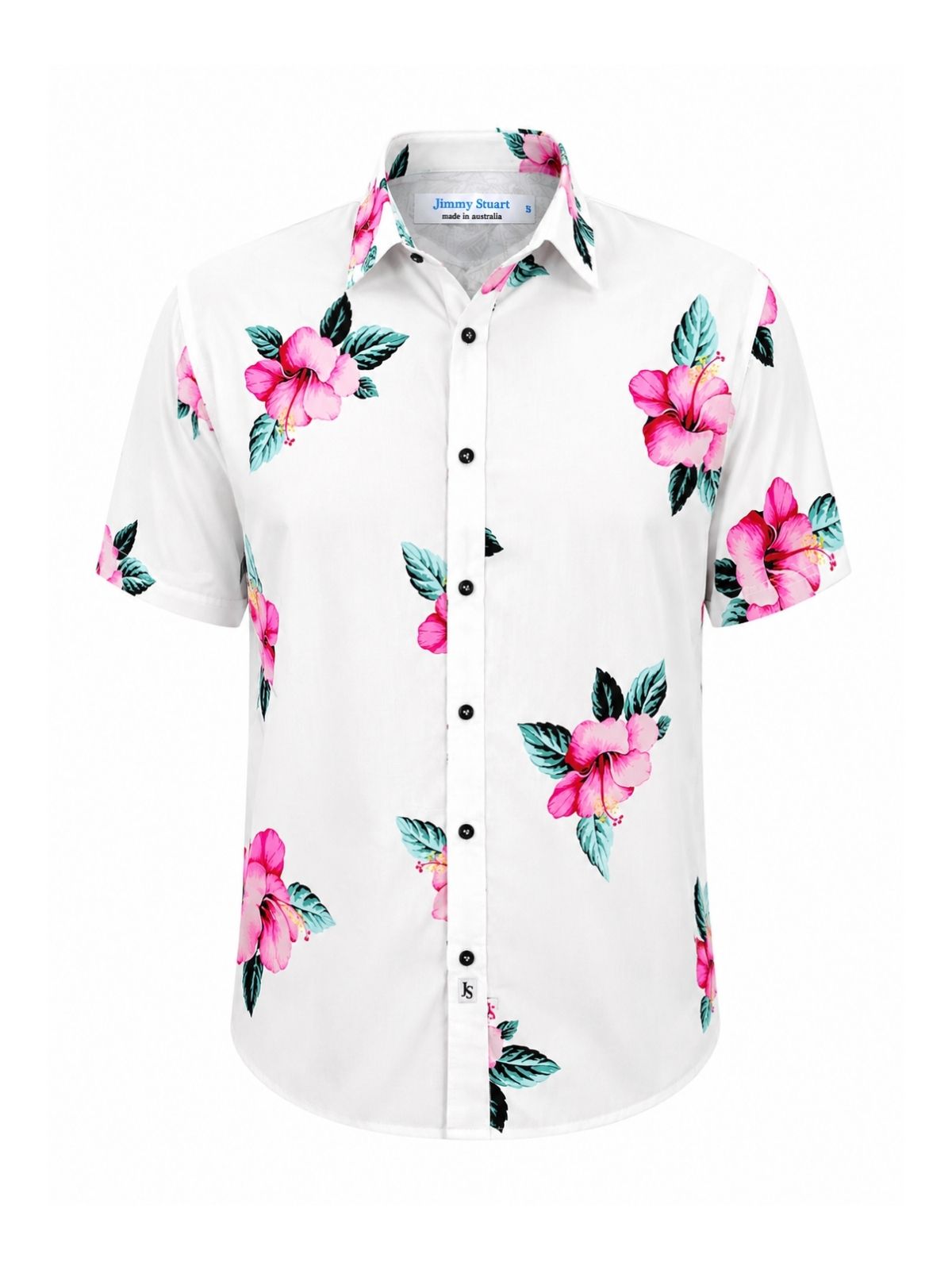 Armond Hawaiian Cotton S/S Big Mens Shirt - Pink
