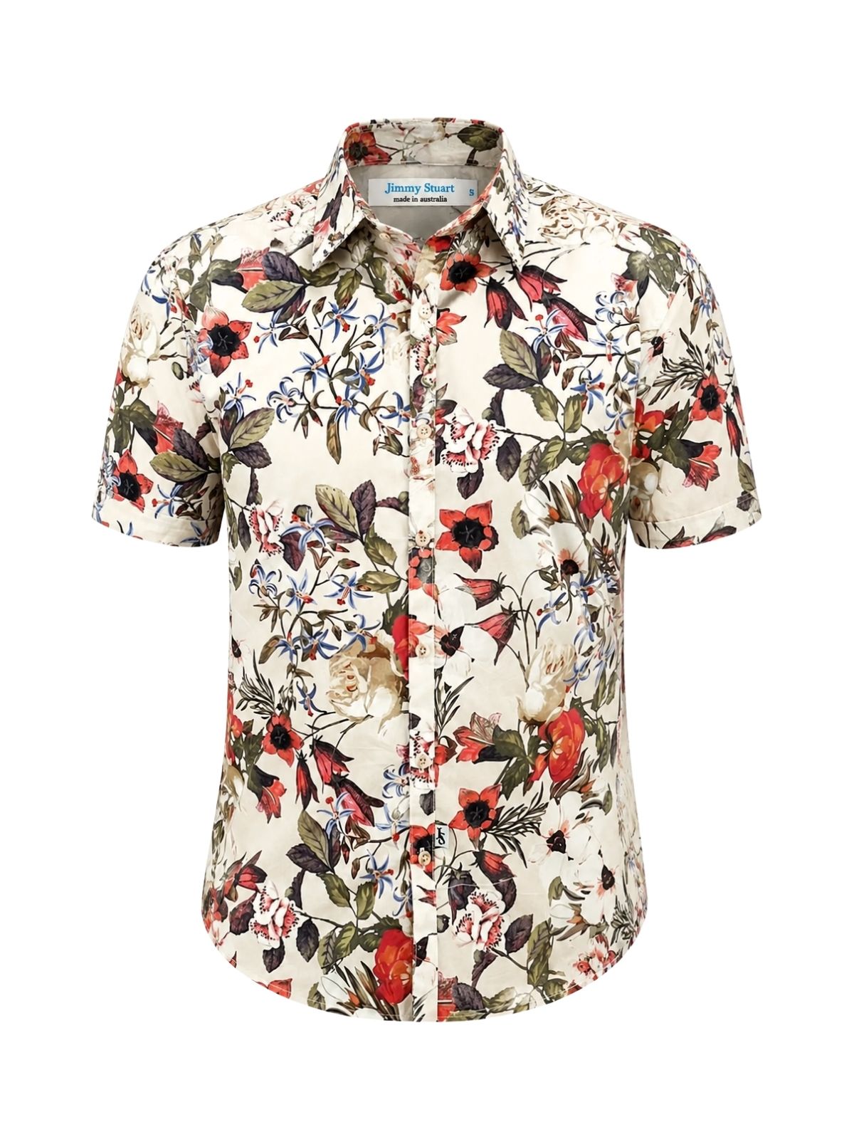 Amazon Floral Cotton S/S Shirt – Brown