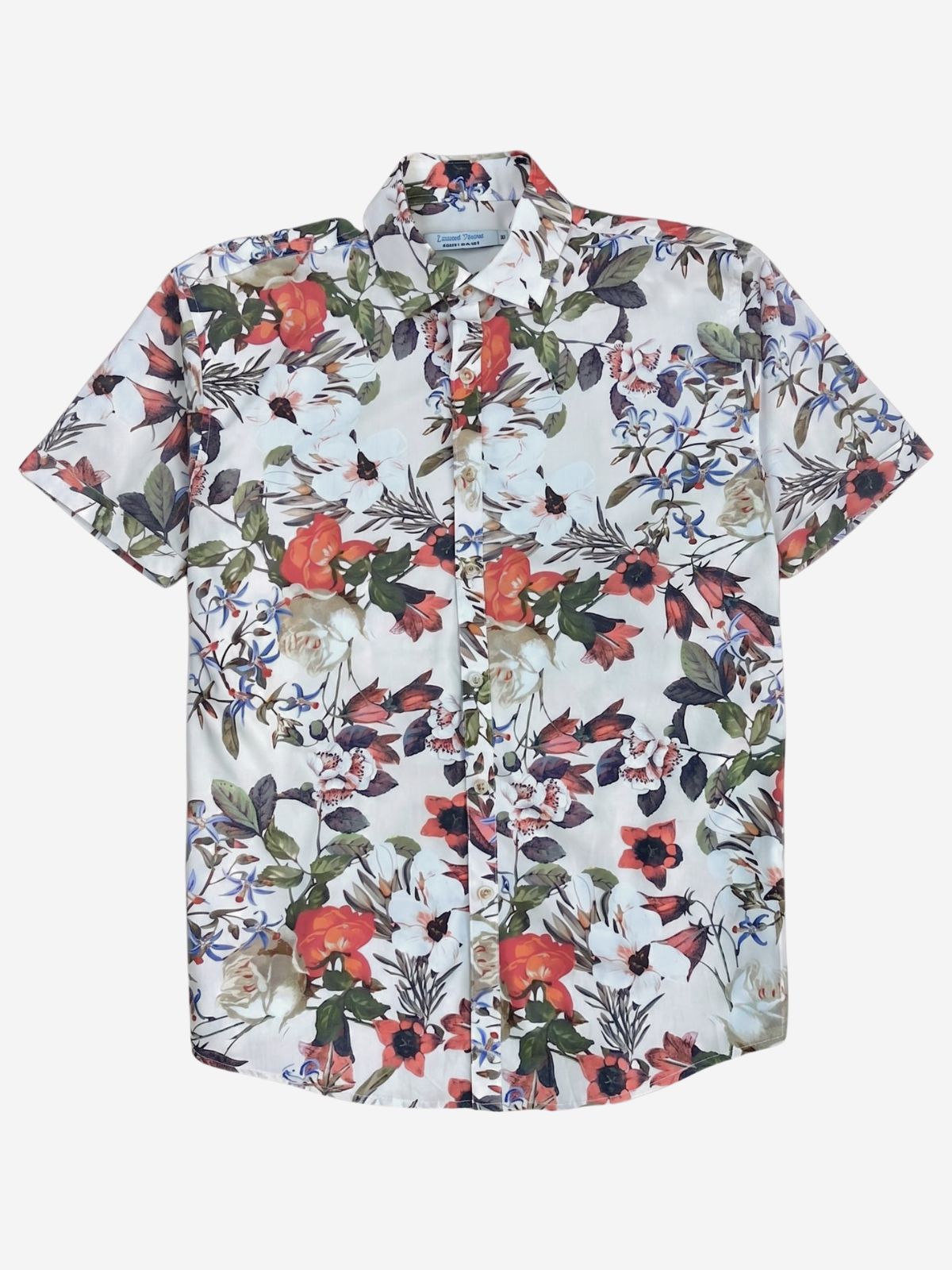 Amazon Floral Cotton S/S Shirt – Brown