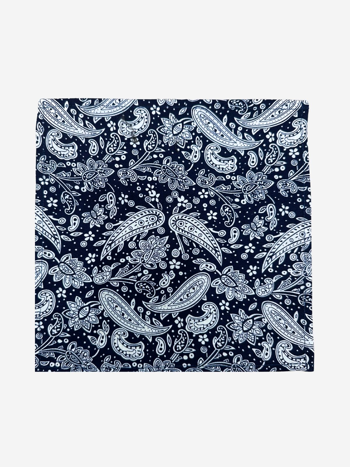 Amoeba Cotton Pocket Square - Navy