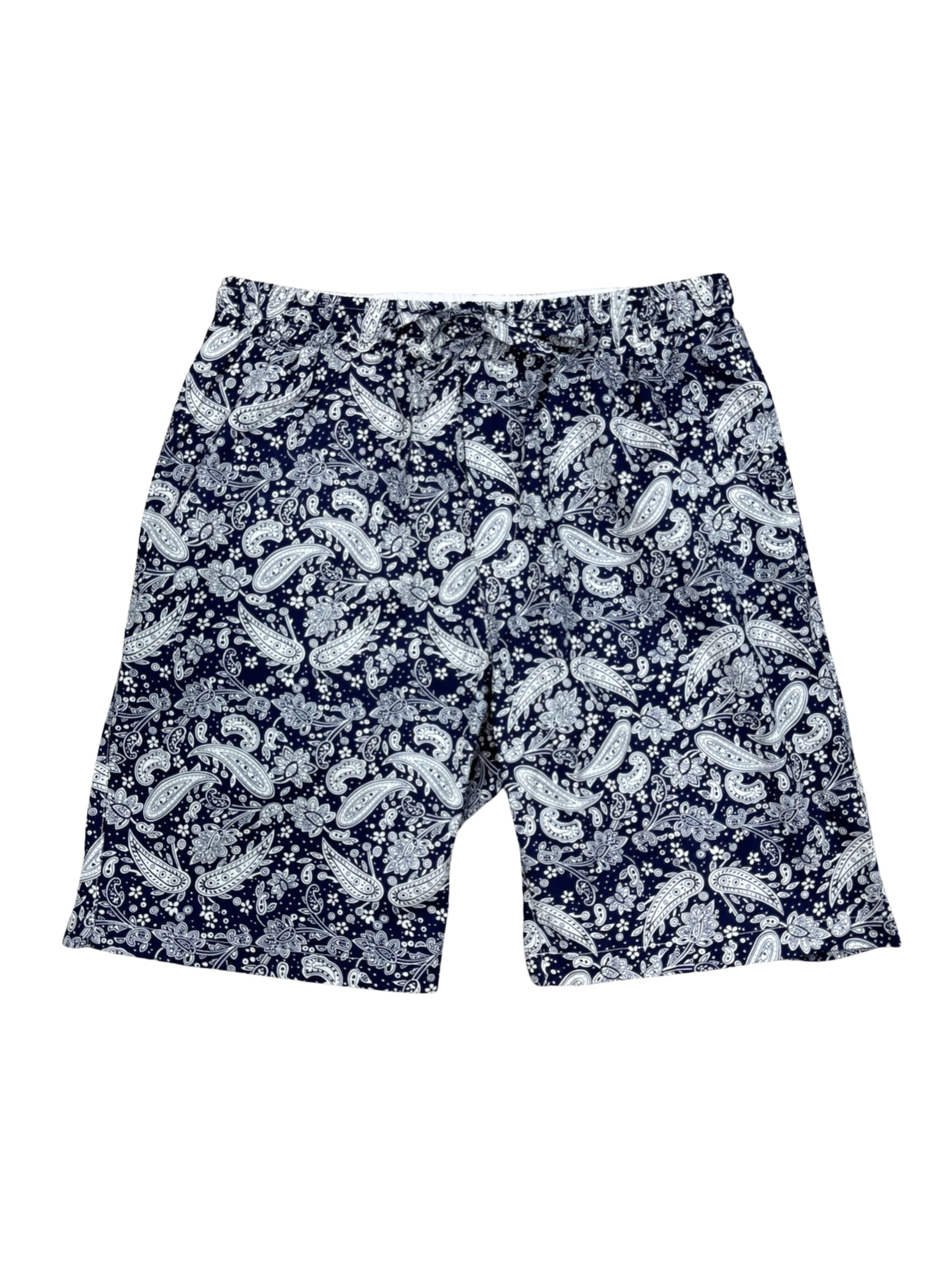 Amoeba Abstract Cotton Short - Navy