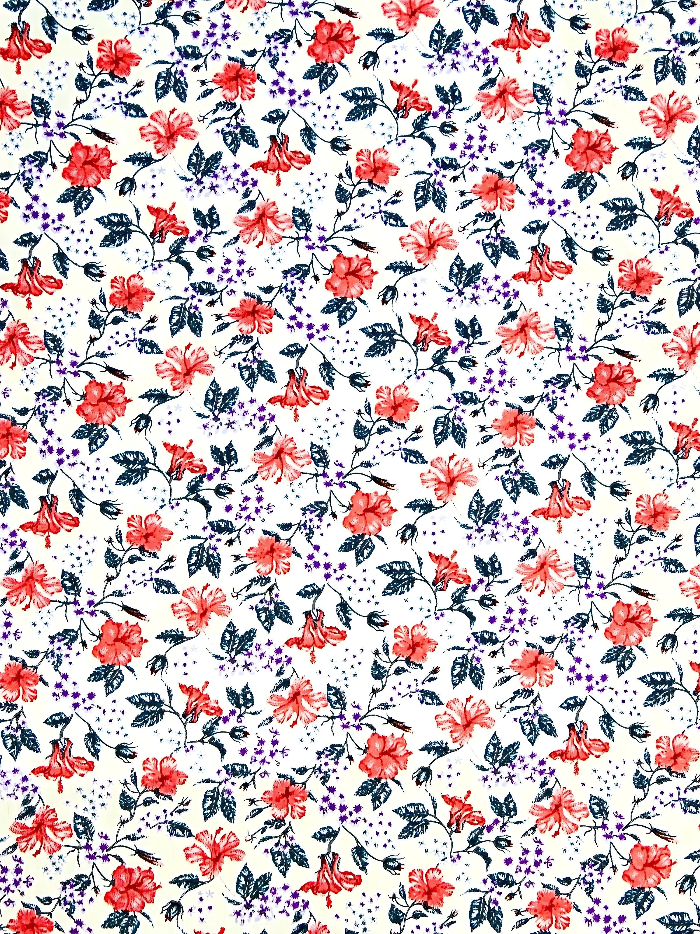 Annecy Floral Cotton L/S Shirt - Purple