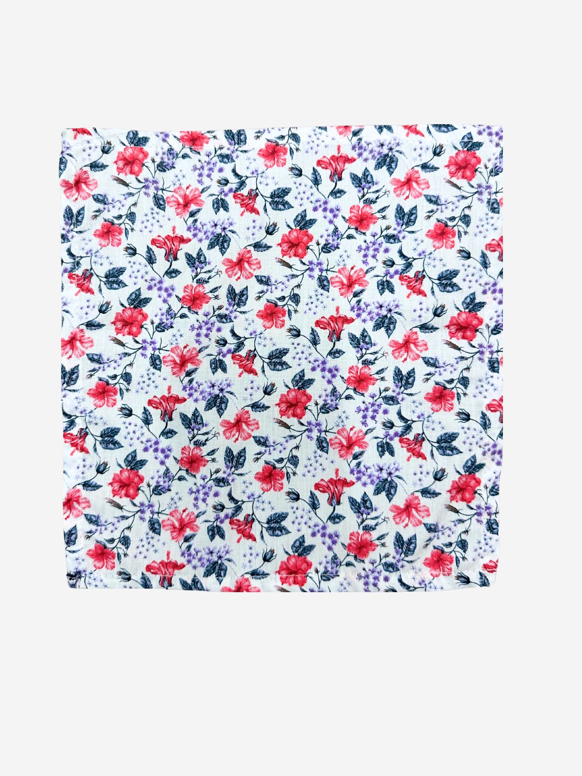 Annecy Cotton Pocket Square - Purple