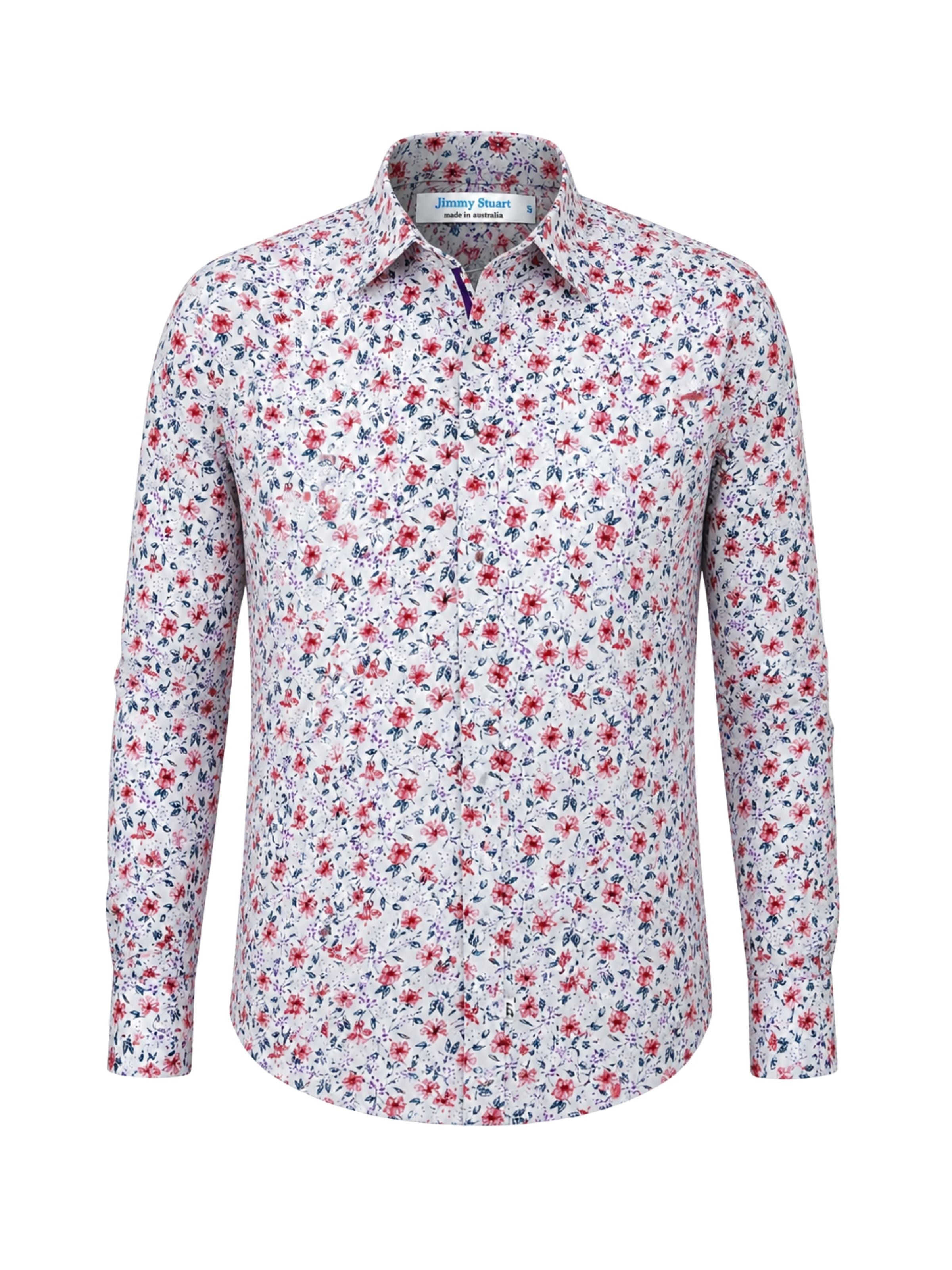 Annecy Floral Cotton L/S Shirt - Purple