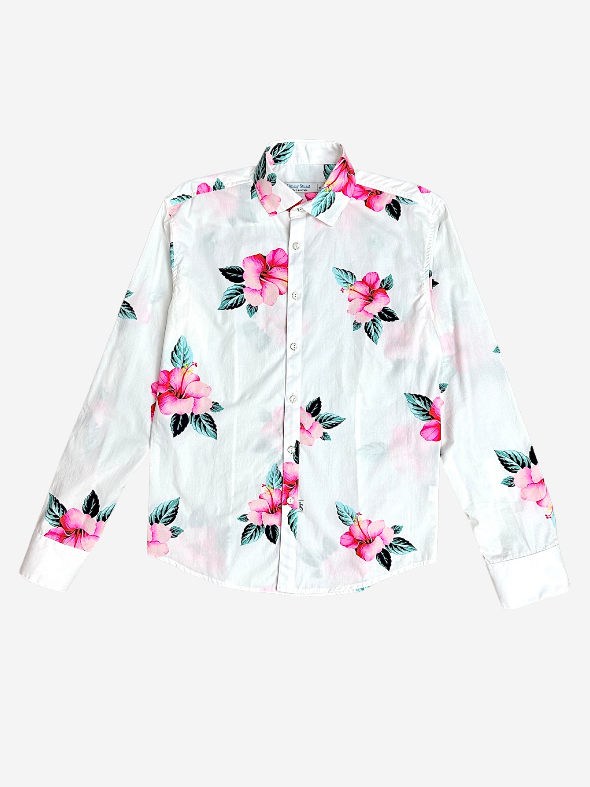 Armond Hawaiian Cotton L/S Shirt - Pink