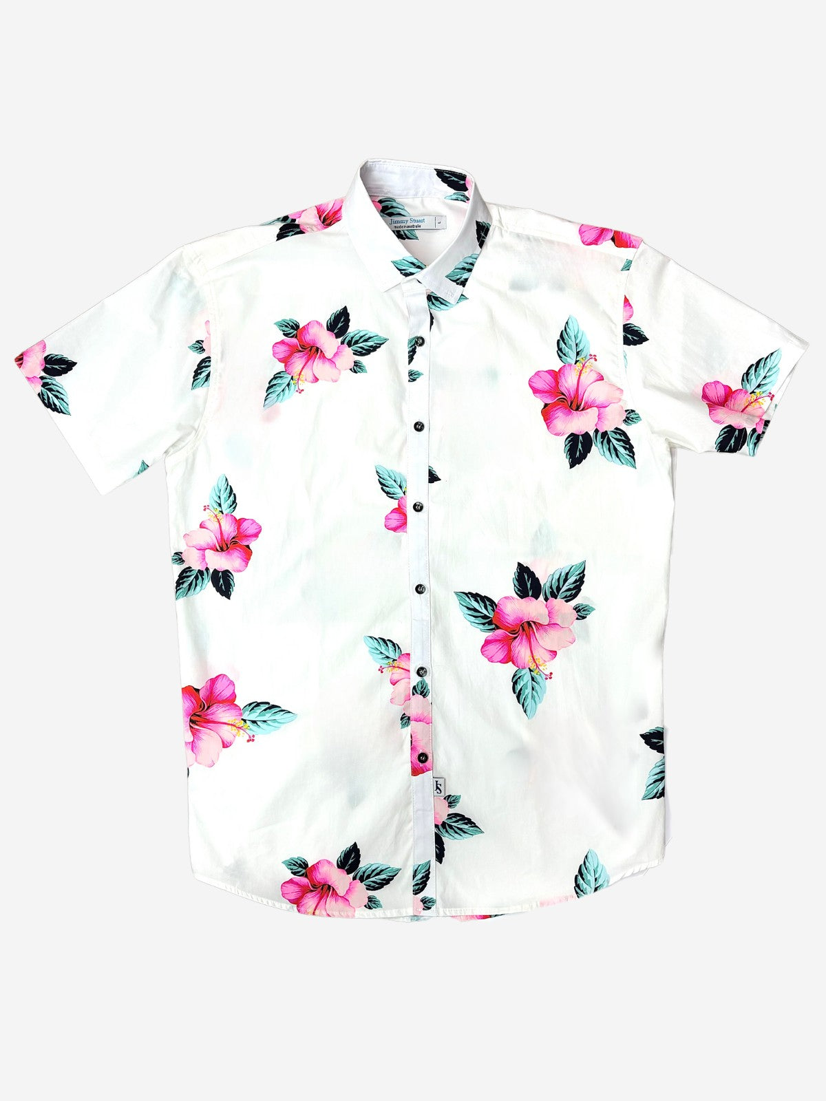 Armond Hawaiian Cotton S/S Shirt - Pink