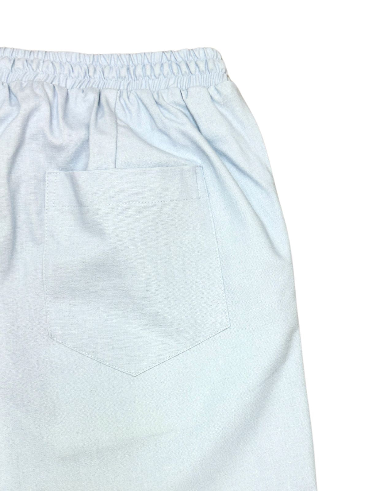 Bahamas Cotton/Linen Short - Baby Blue