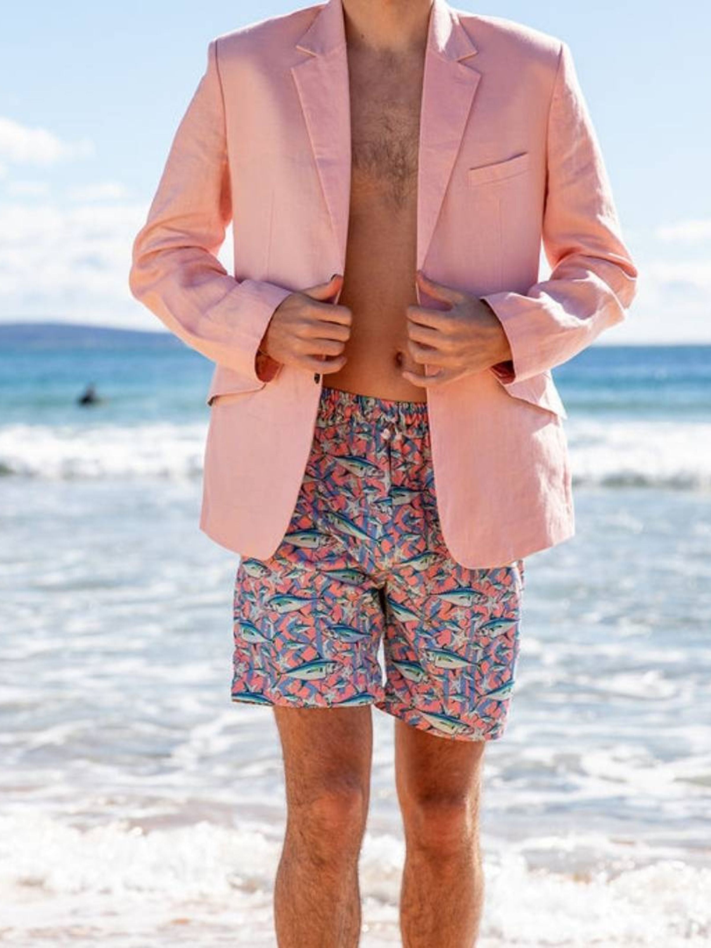 Baby Pink Linen Jacket