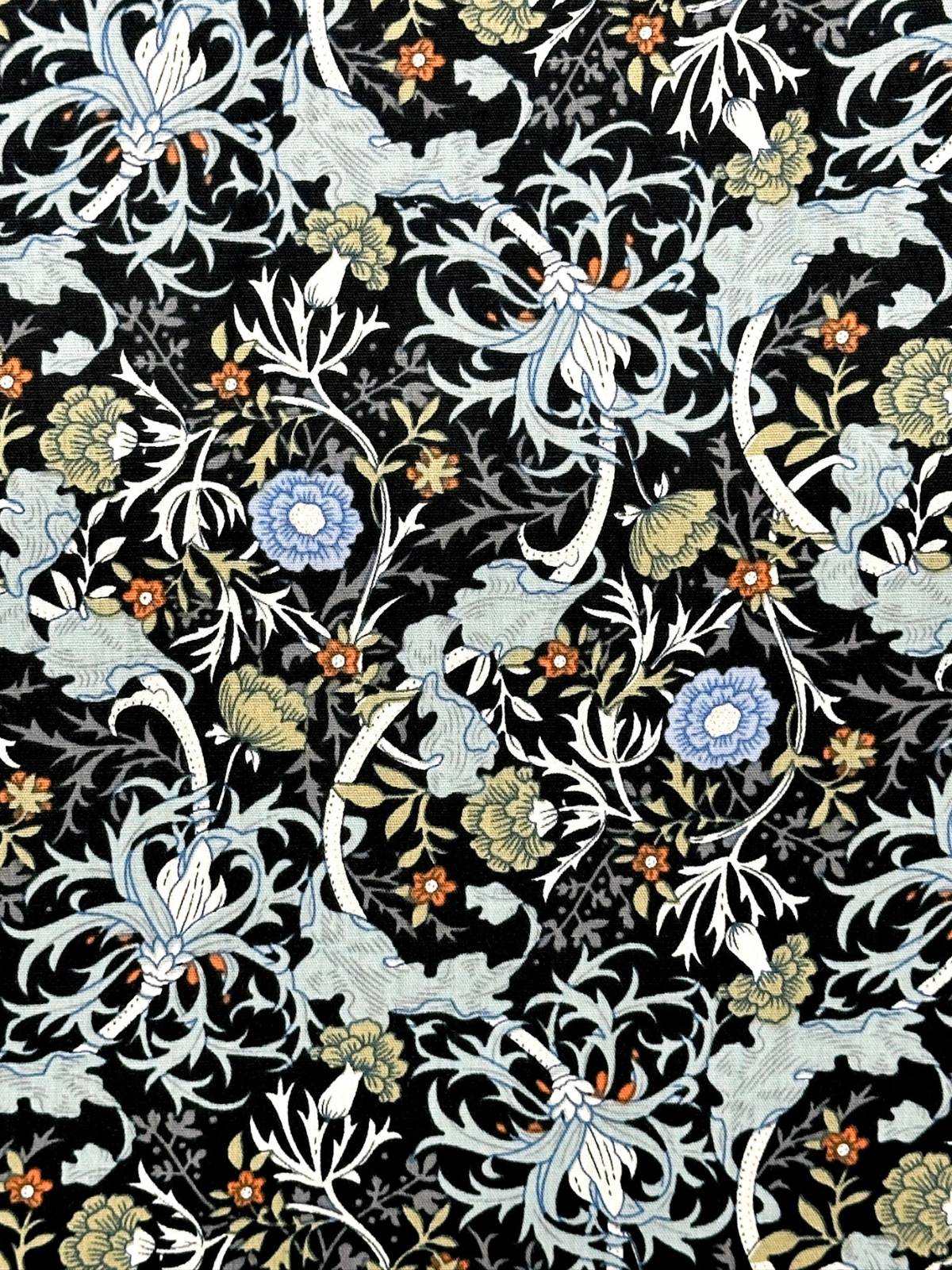 Babylon Floral Cotton L/S Shirt - Black