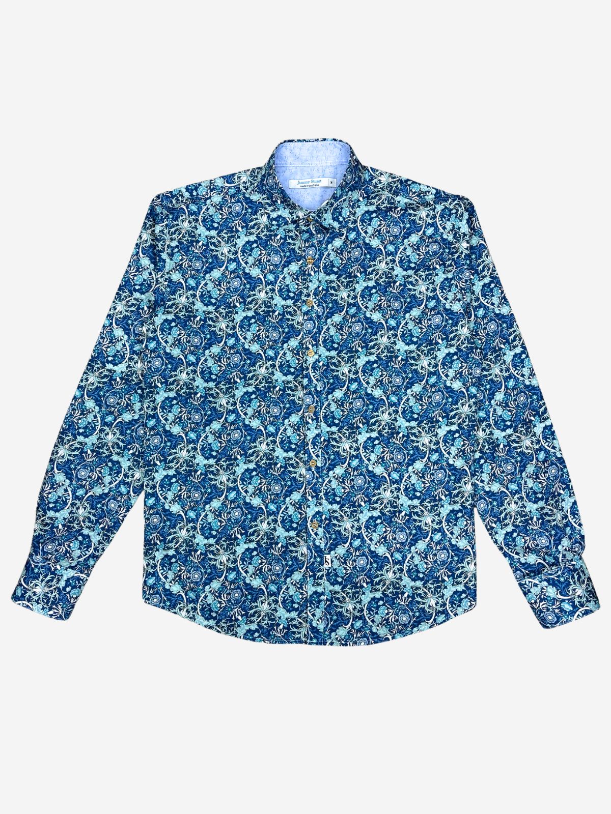 Babylon Blue Floral Cotton L/S Shirt