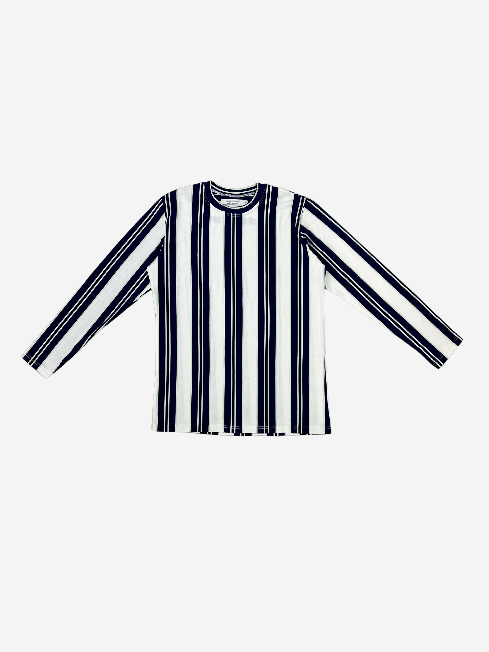 Bermuda Stripe Cotton L/S Tee - Navy/Green