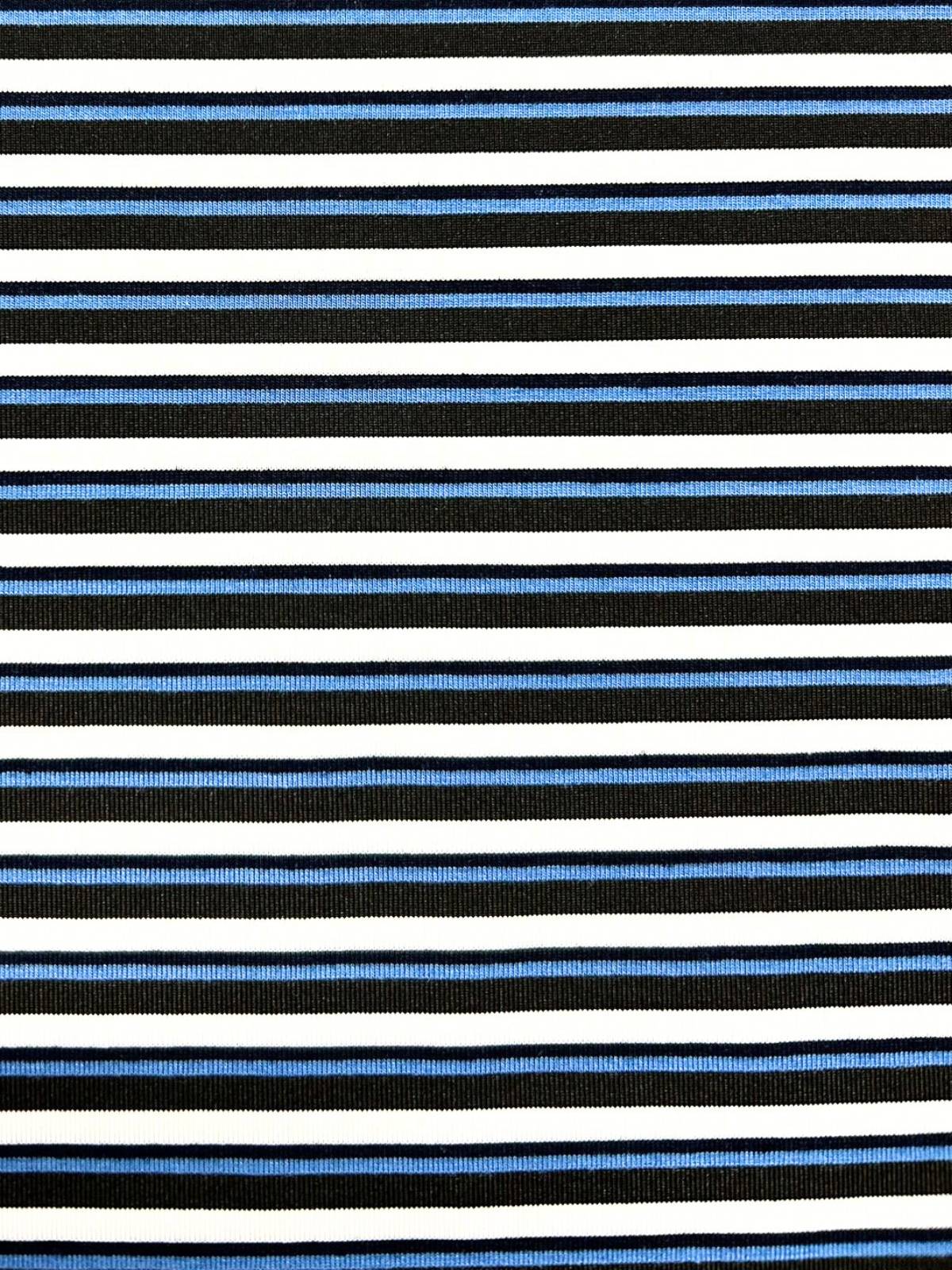 Bermuda Stripe Cotton L/S Tee - Black/Blue