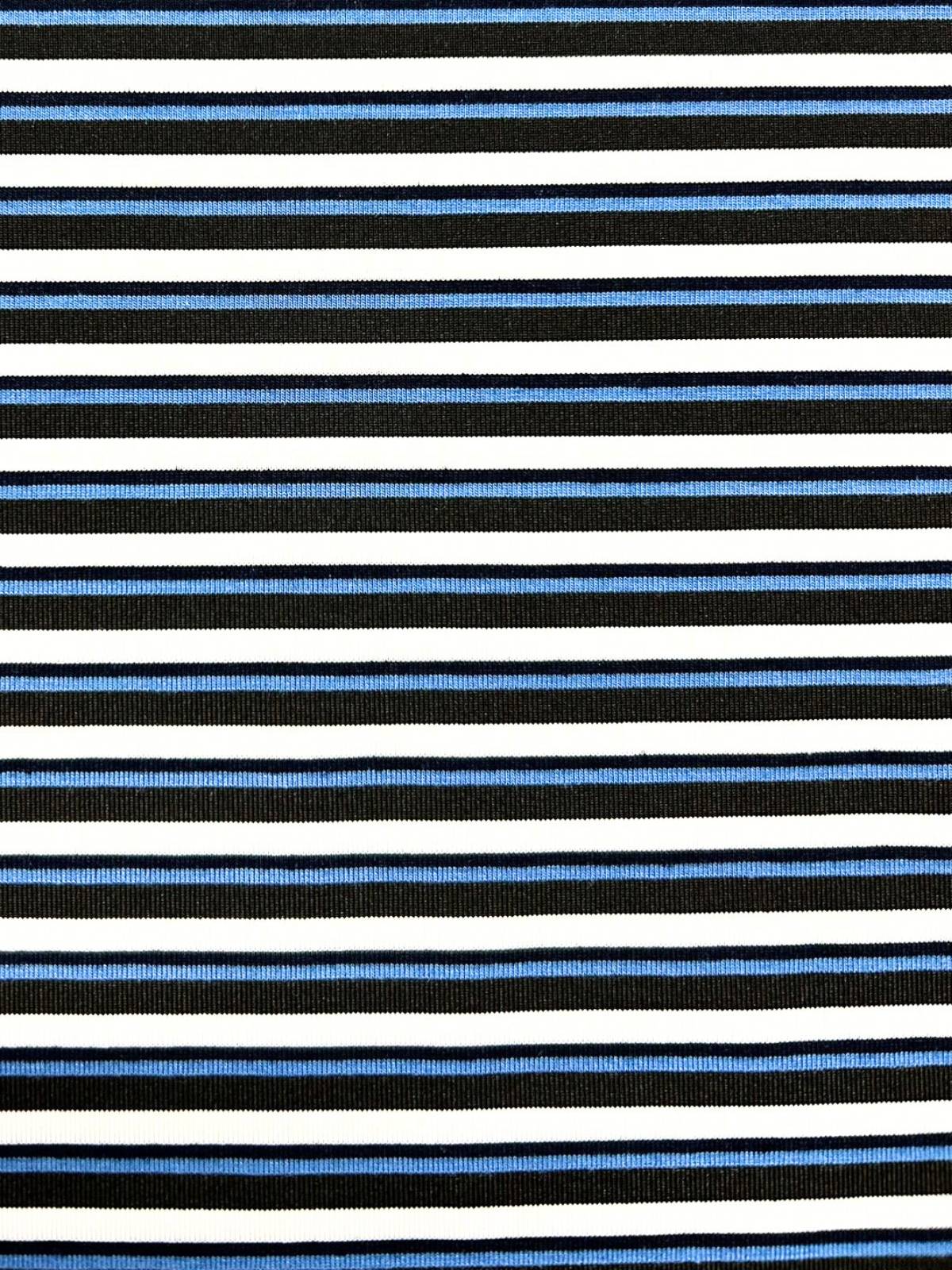 Bermuda Stripe Cotton L/S Tee - Black/Blue