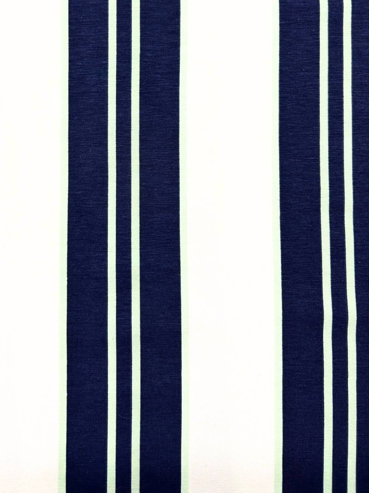 Bermuda Stripe Cotton L/S Tee - Navy/Green