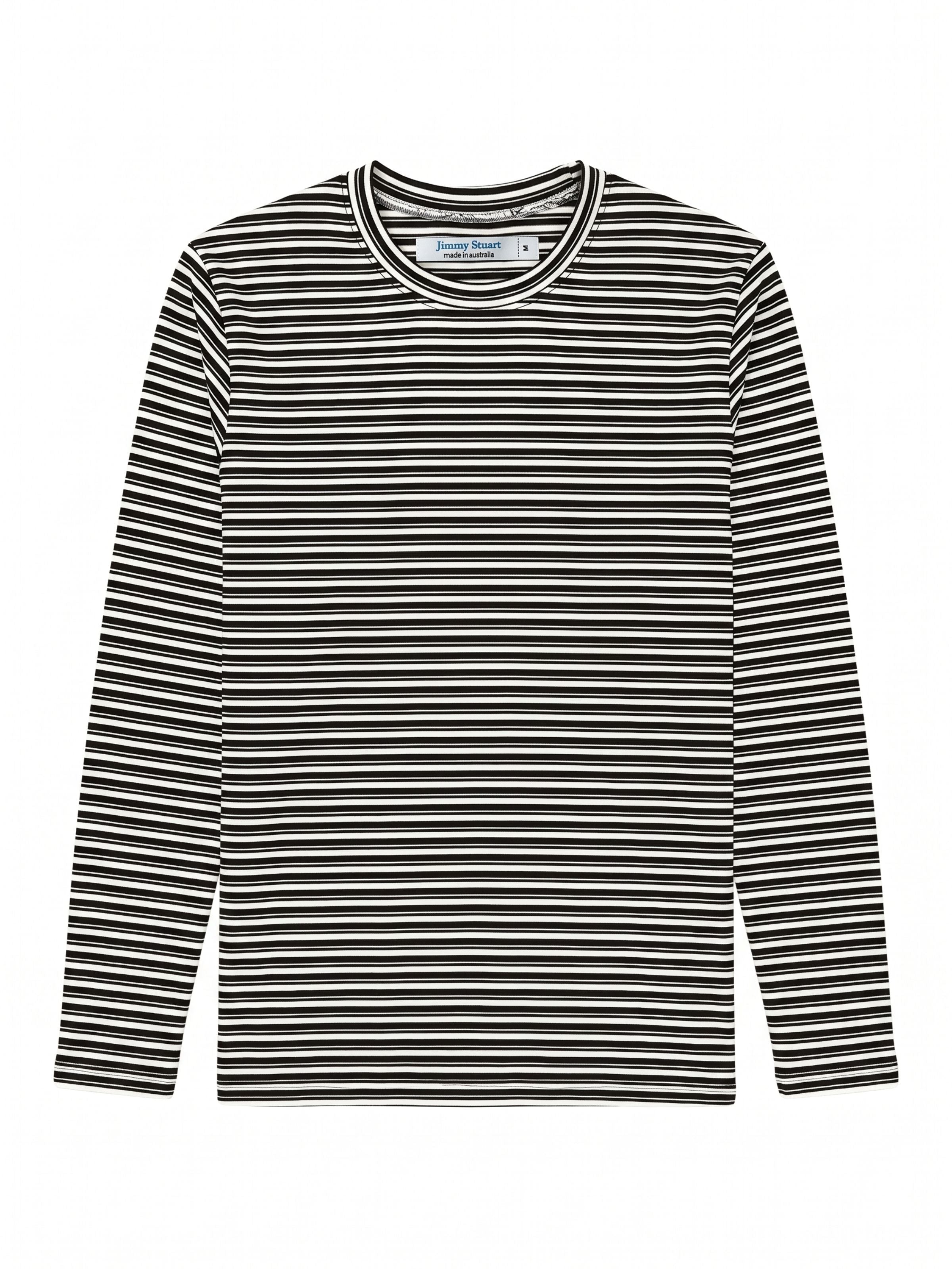Bermuda Stripe Cotton L/S Tee - Black/Grey