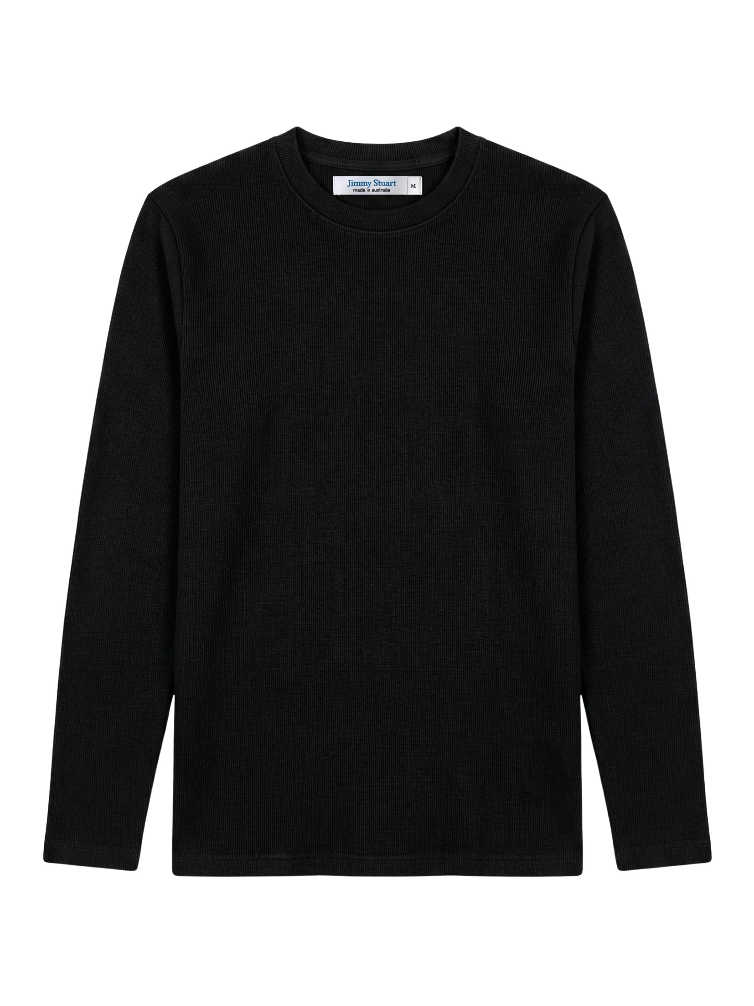 Black Waffle L/S Tee