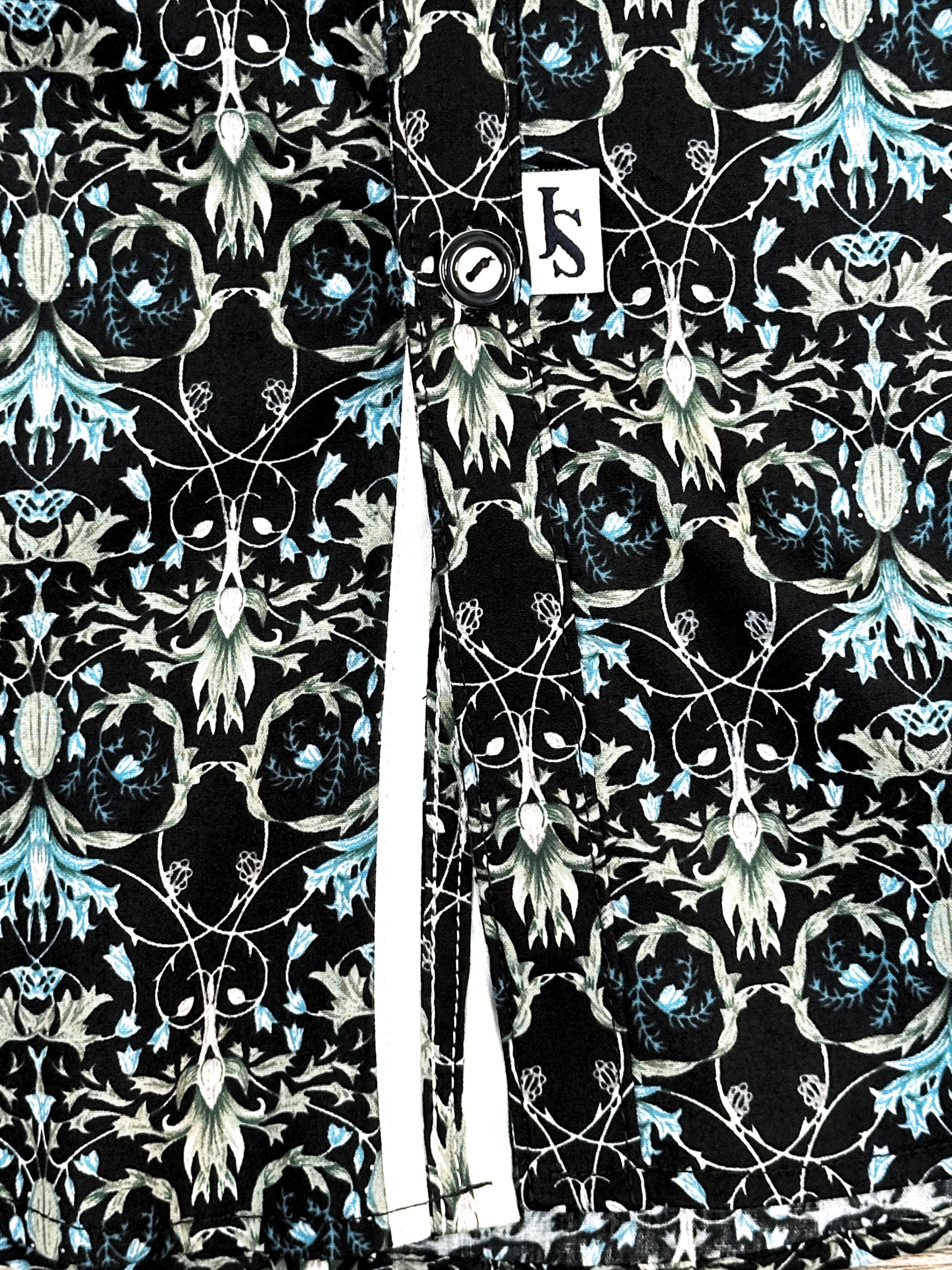 Blackthorn Abstract Cotton L/S Shirt - Black