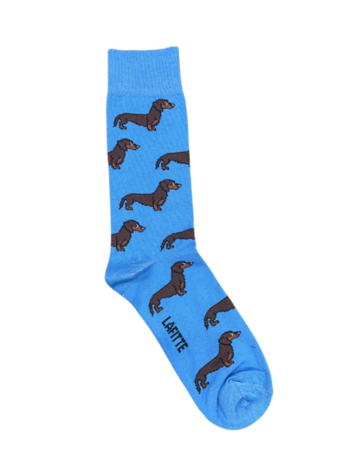 Blue Dachshund Unisex Socks