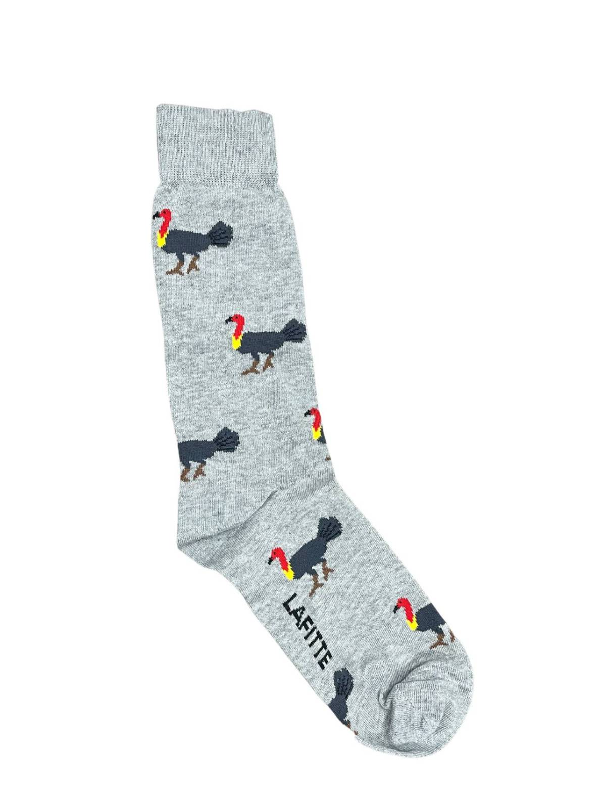 Grey Brush Turkey Unisex Socks