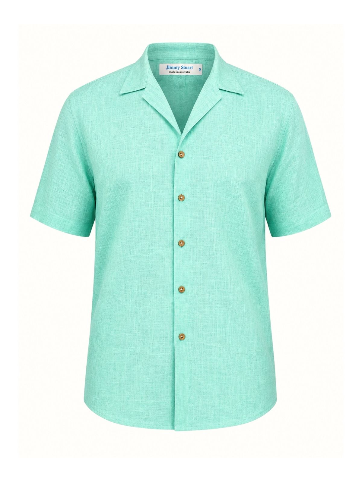 Byron Bay Ice Blue Linen S/S Big Mens Shirt