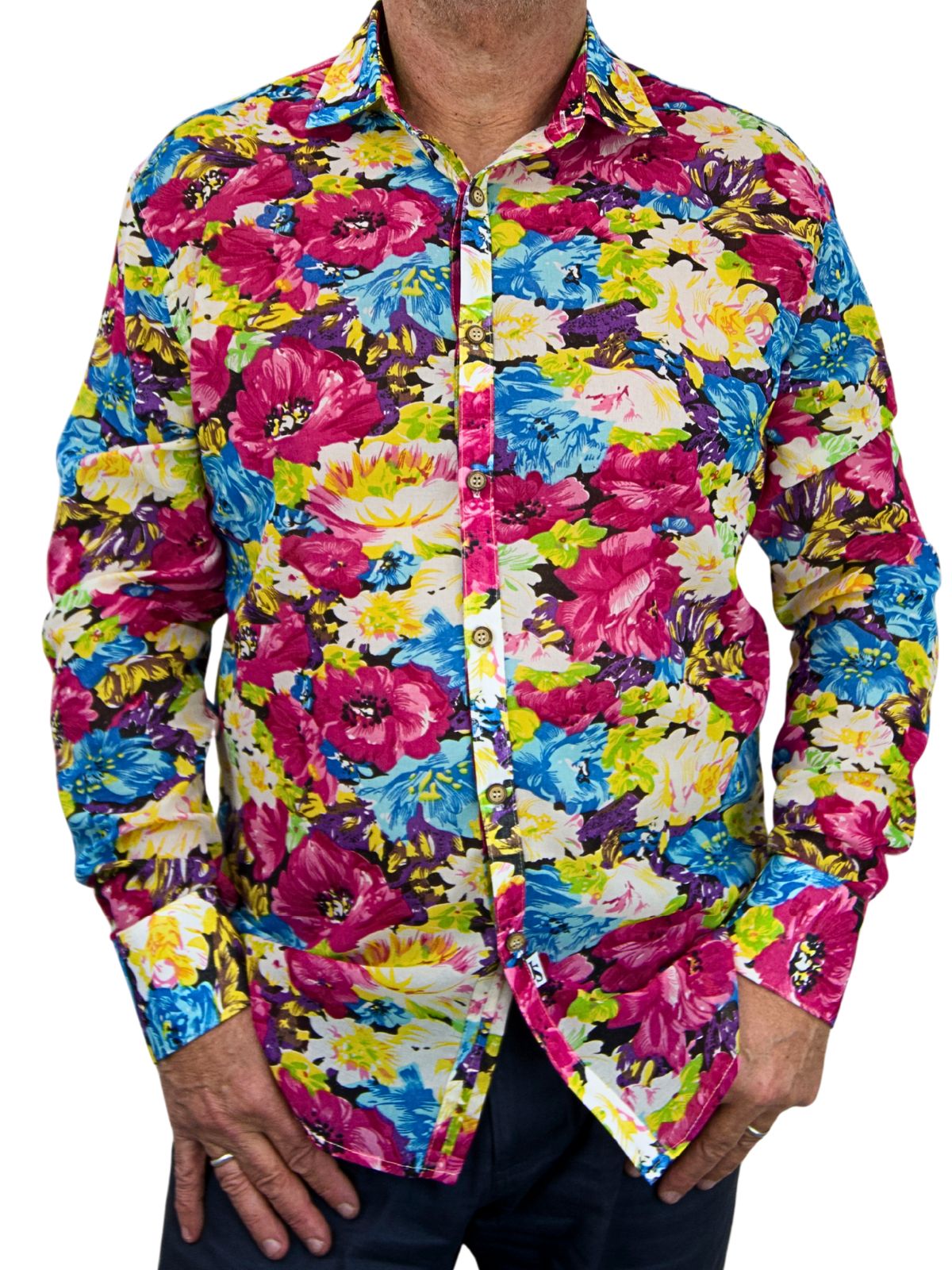 Capri Floral Cotton Voile L/S Shirt - Multi