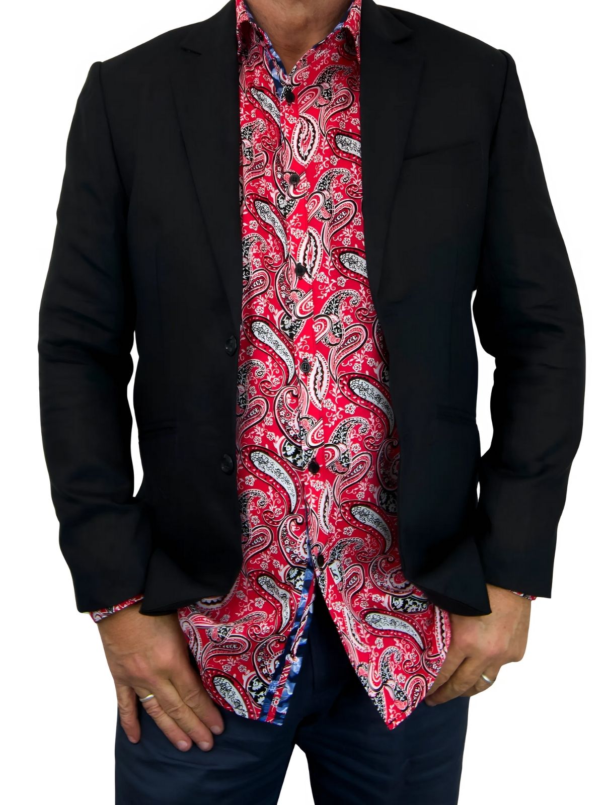 Catfish Paisley L/S Big Mens Shirt – Pink