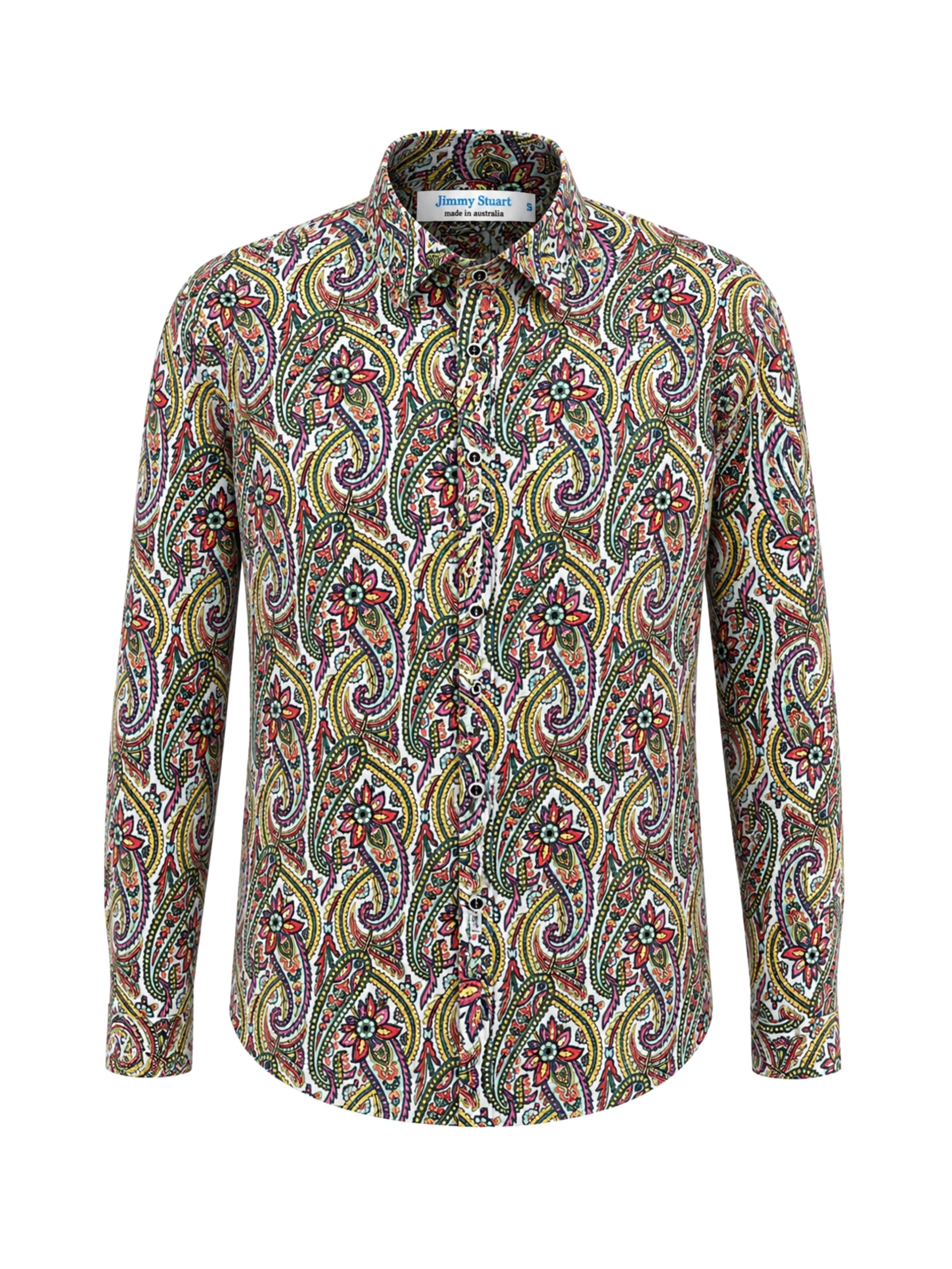 Cathedral Paisley Cotton L/S Big Mens Shirt - Multi