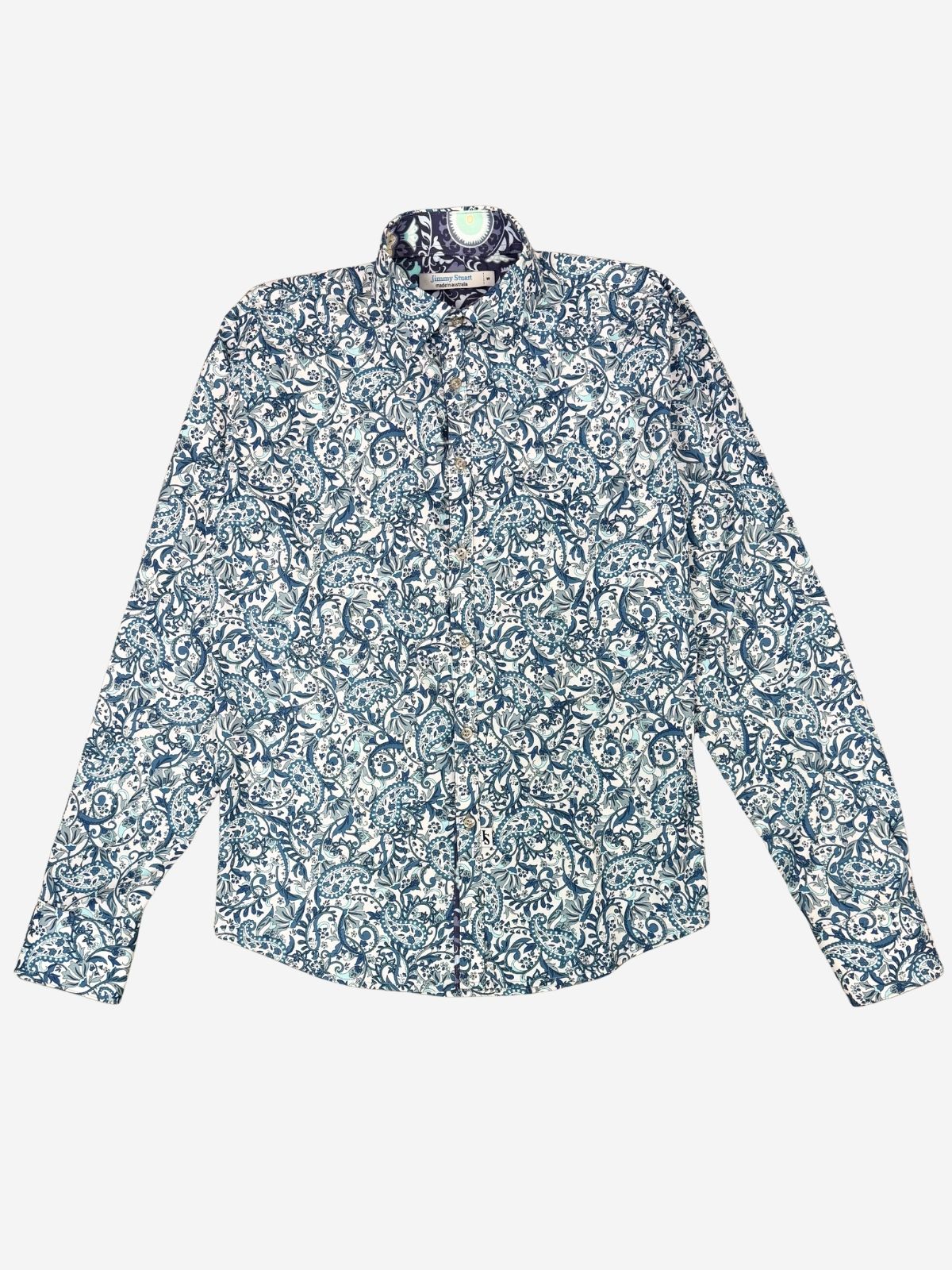 Charisma Abstract L/S Shirt - Blue