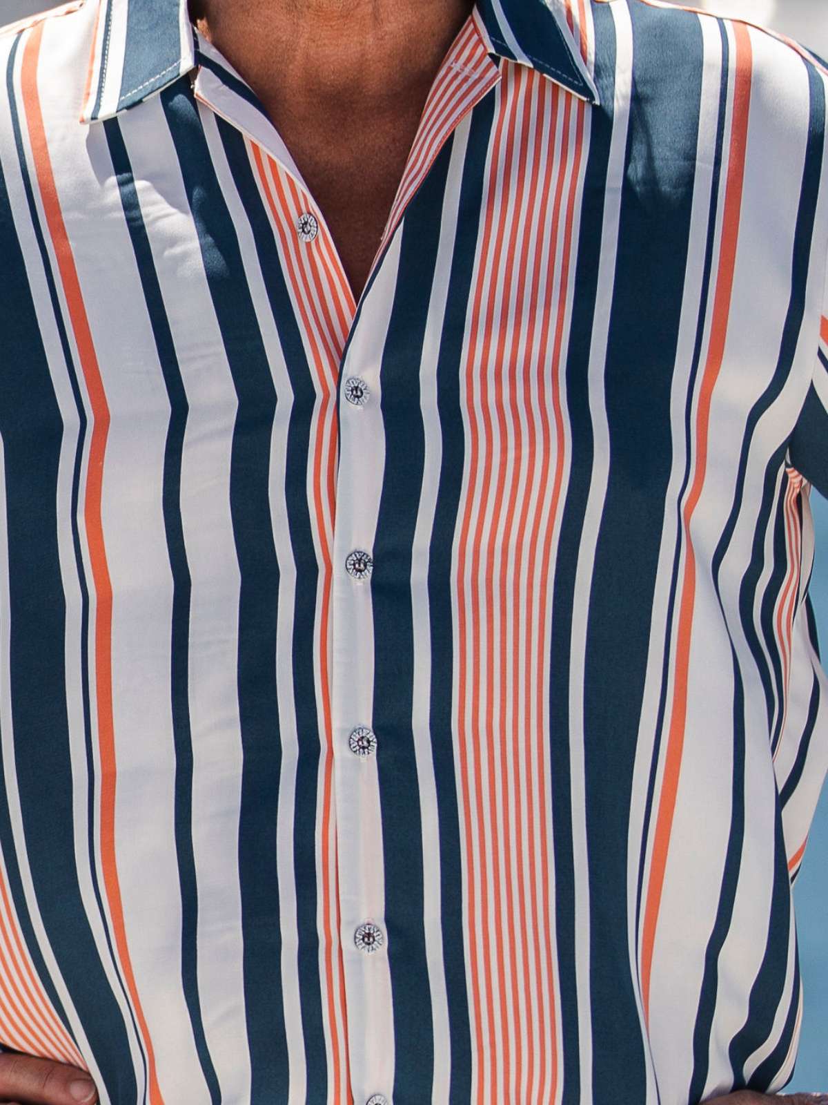 Charlie Stripe Rayon S/S Big Mens Shirt