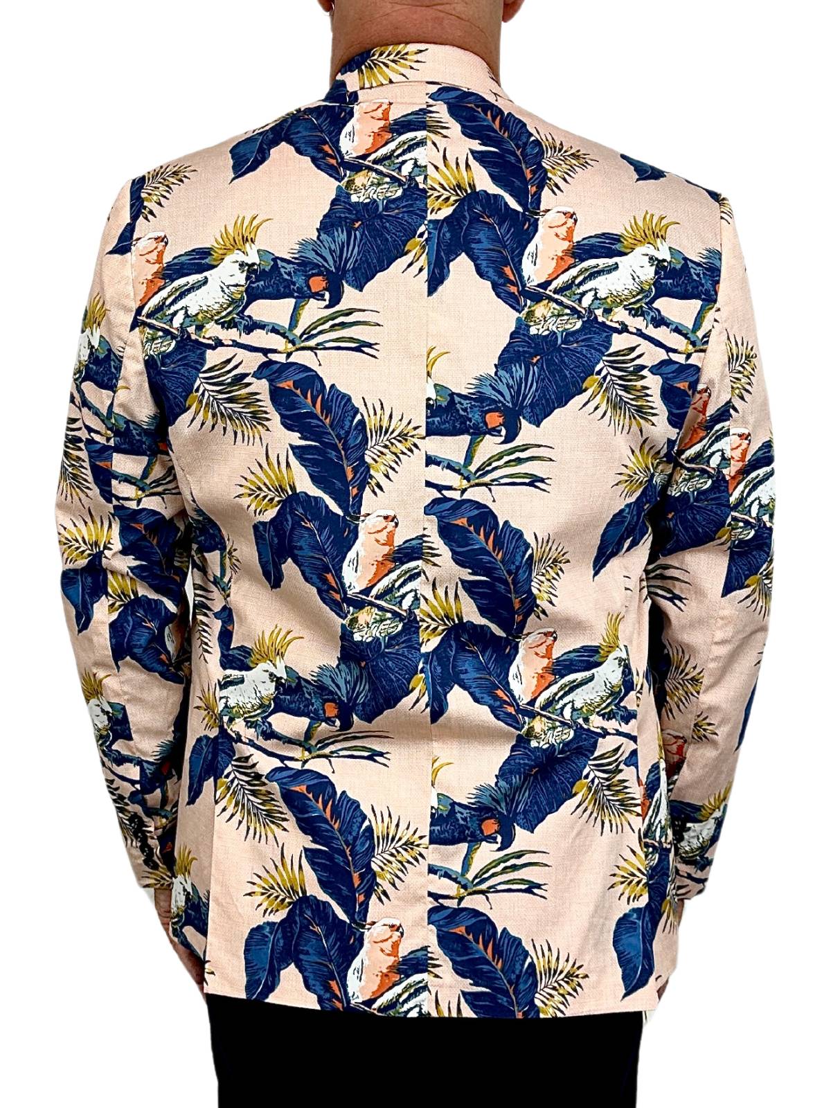 Cheeky Hawaiian Cotton Jacket - Blue/Pink