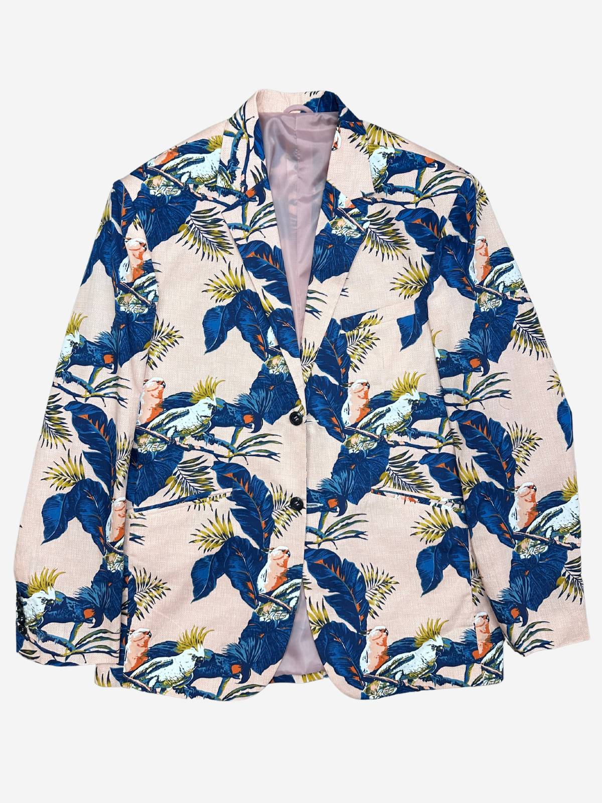 Cheeky Hawaiian Cotton Jacket - Blue/Pink