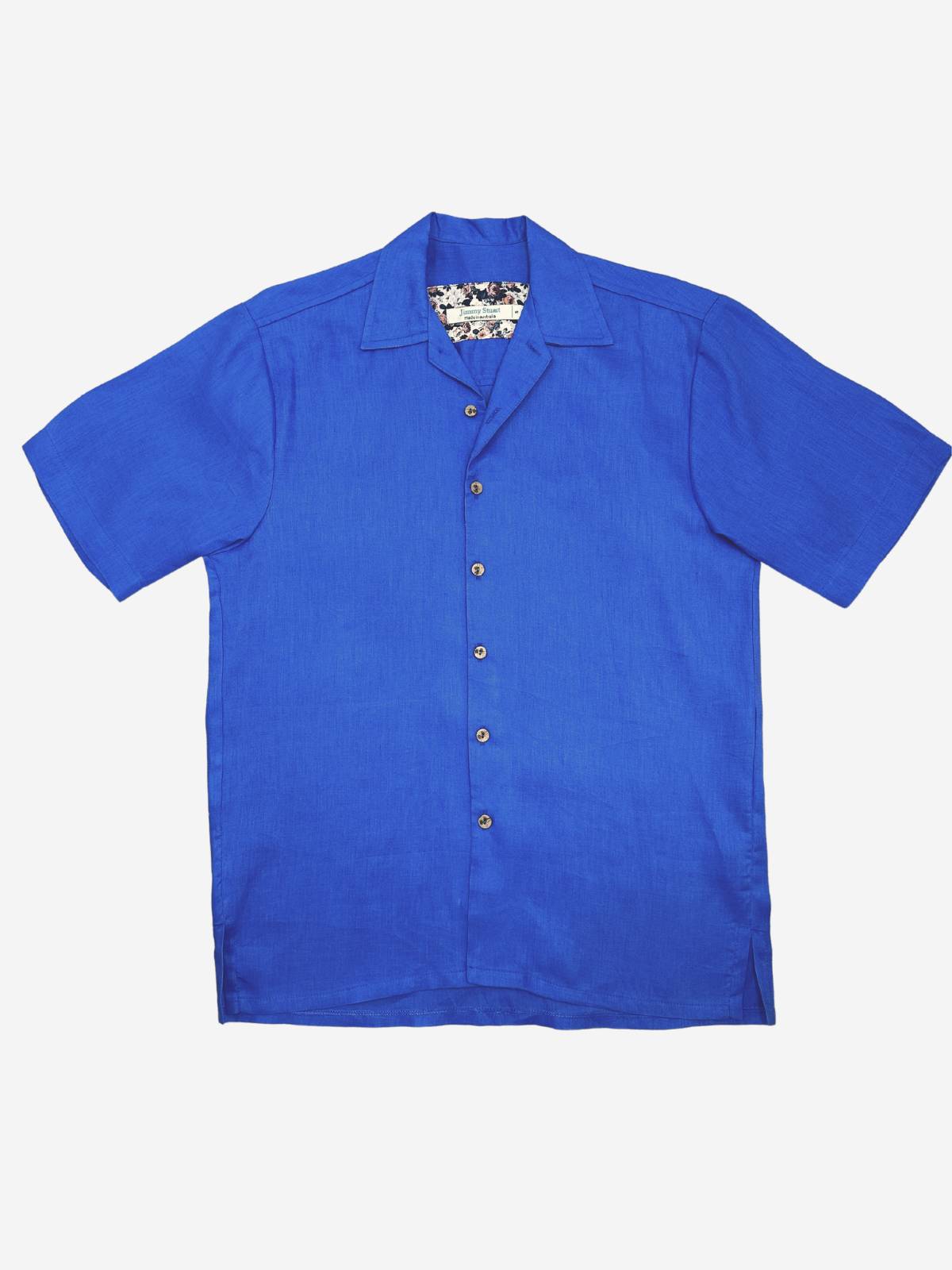 Byron Bay Cornflower Blue Linen S/S Shirt