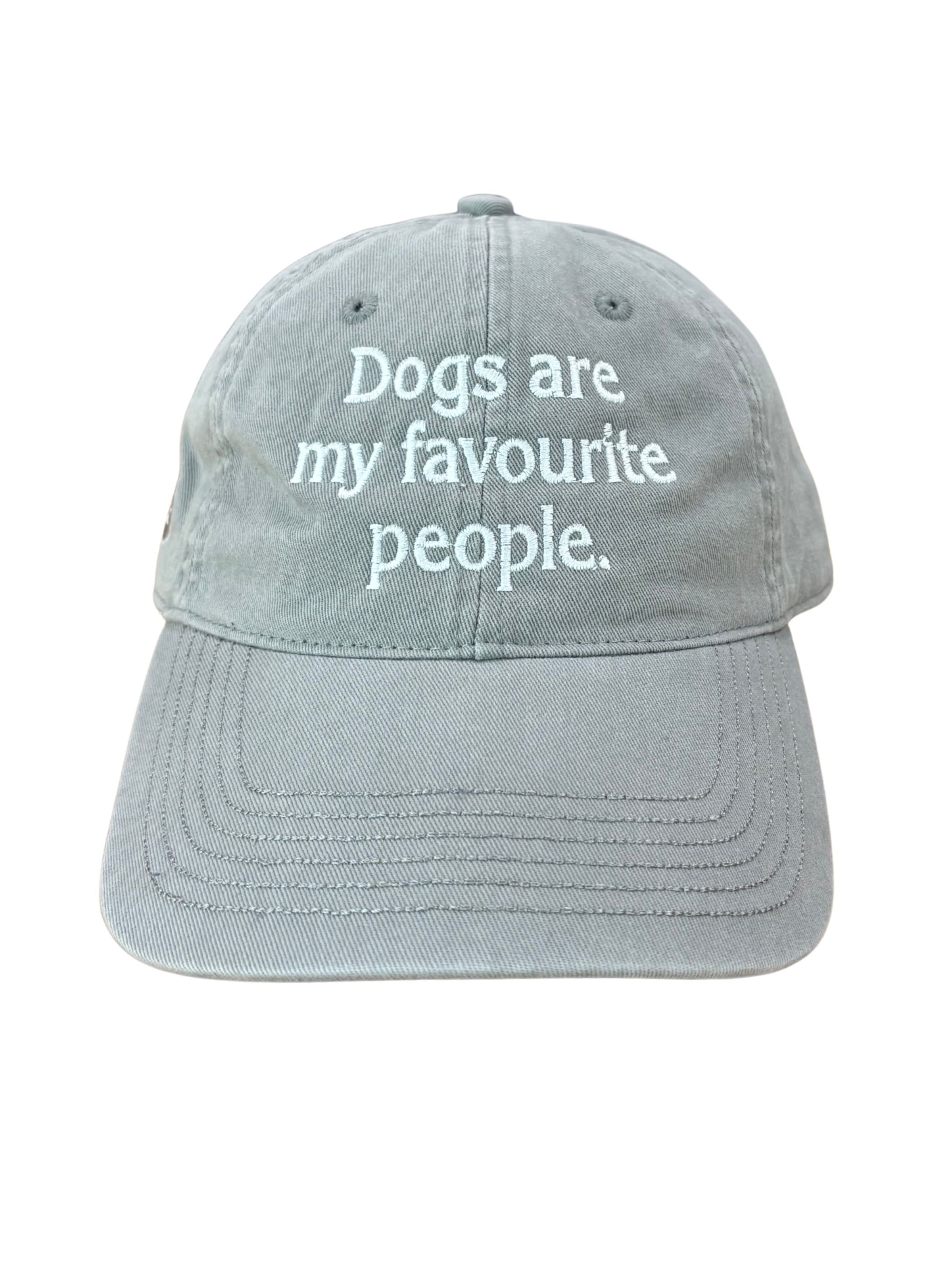 Dogs are my Favourite People Enzyme Washed Cap - Embroidered