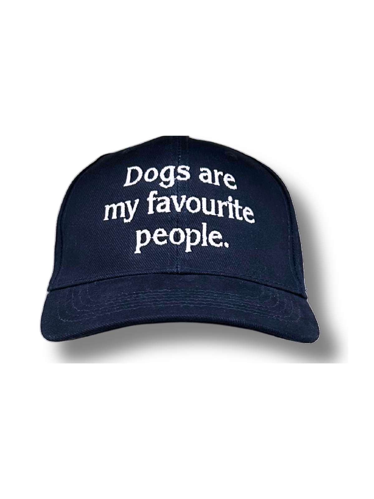 Dogs Are My Favourite People Unisex Cotton Cap - Navy