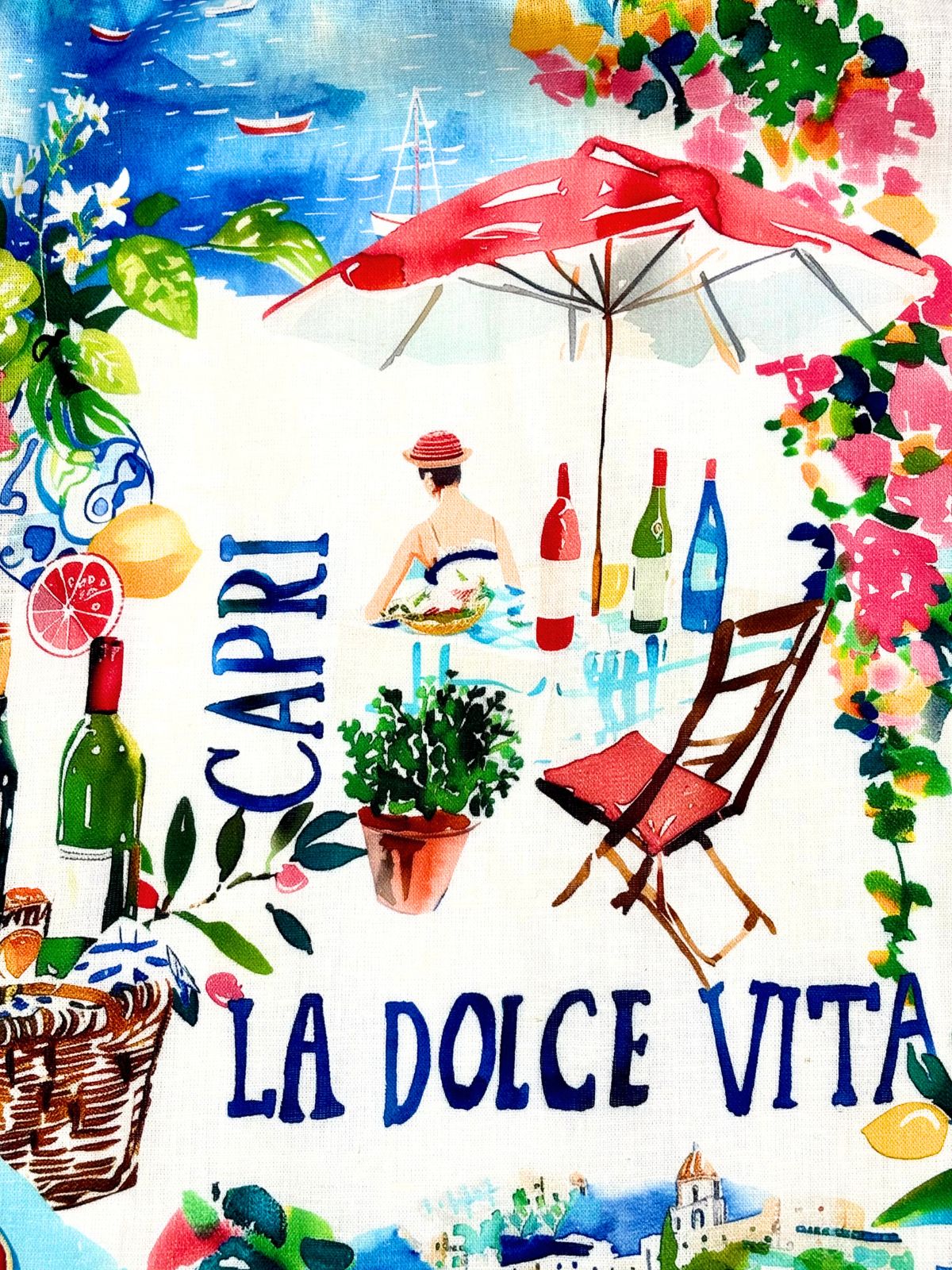 La Dolce Vita Abstract Linen Short - Multi