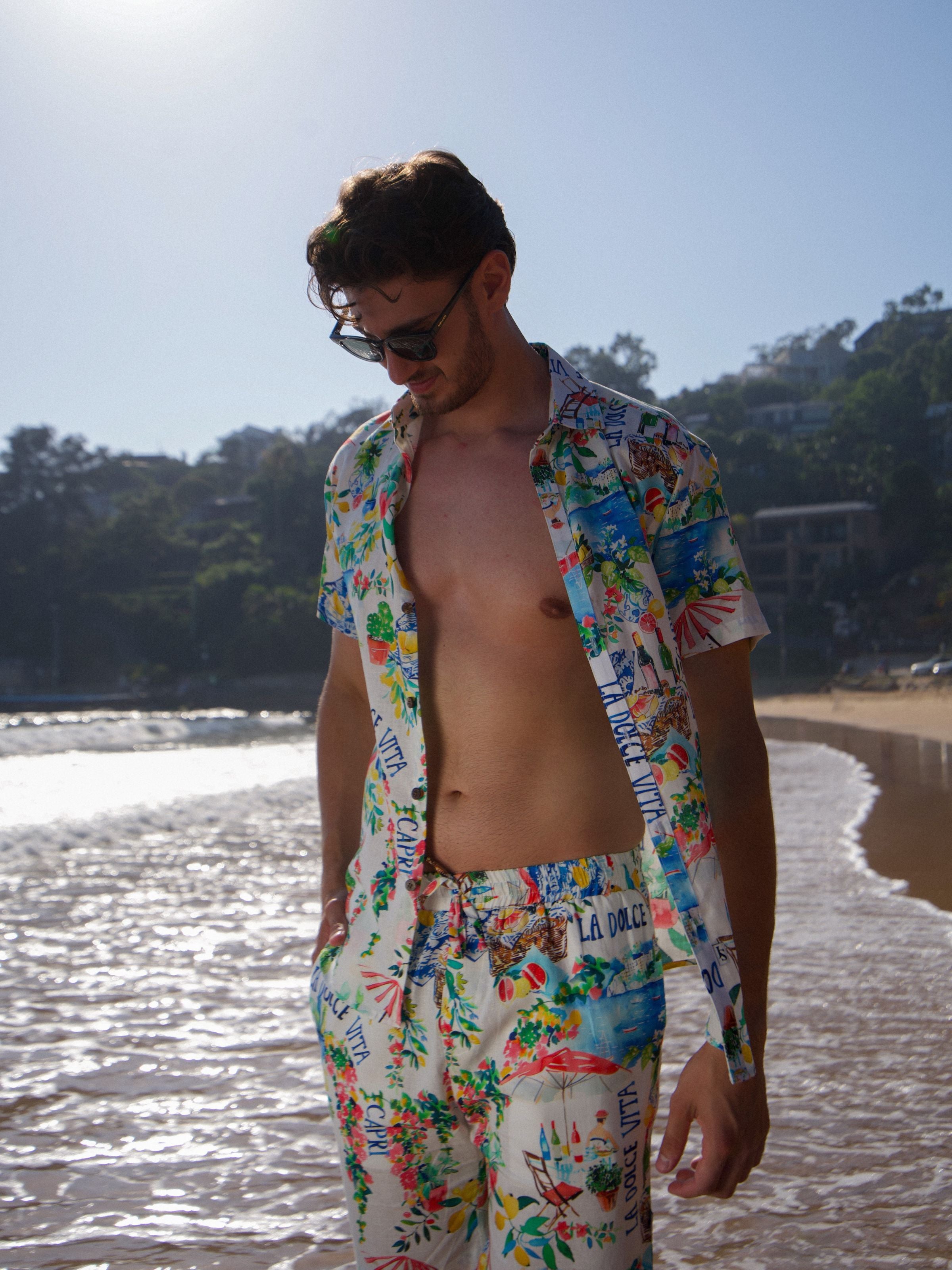 La Dolce Vita Floral Linen S/S Shirt - Multi