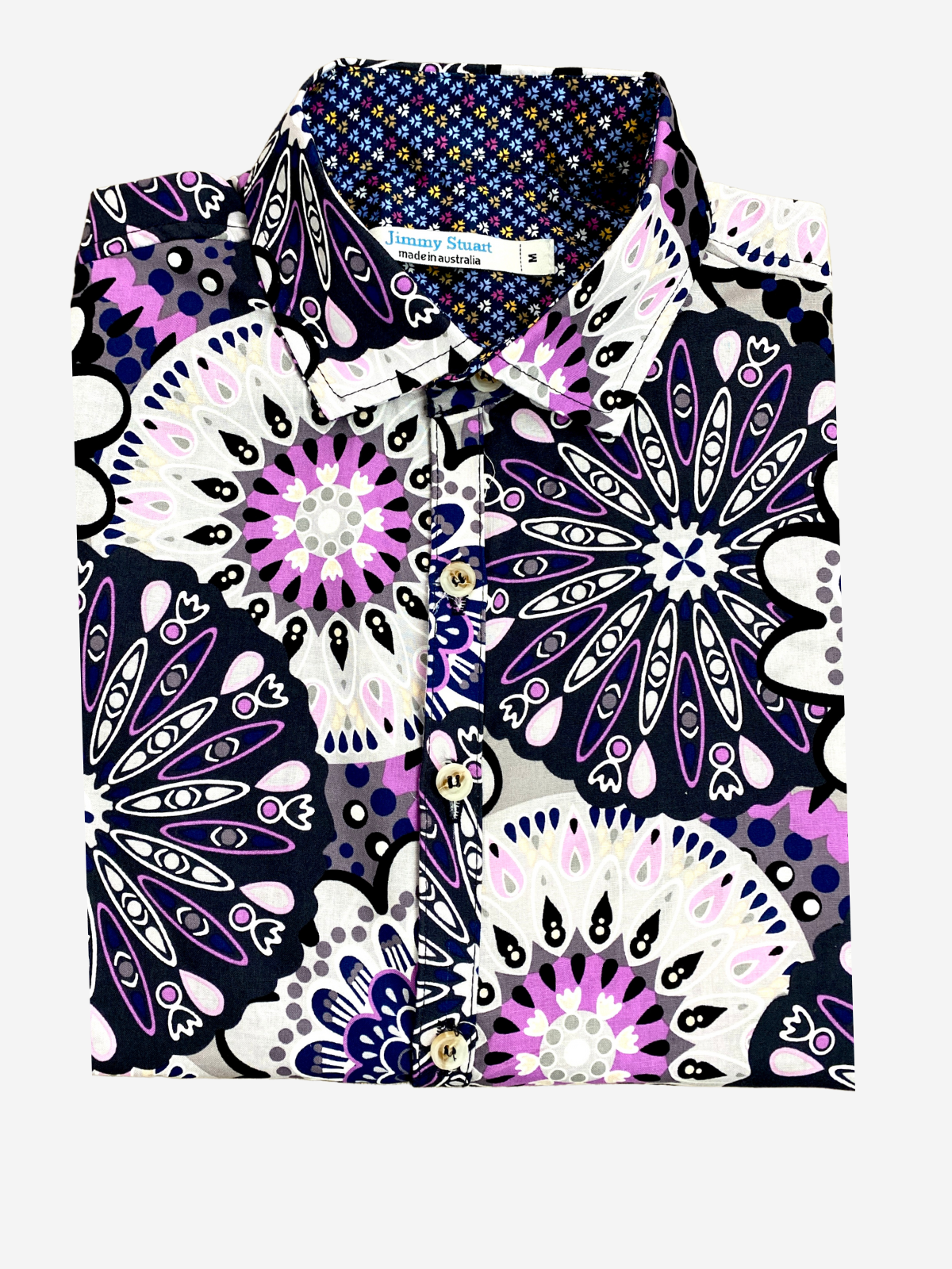 Drago Abstract Cotton L/S Shirt - Purple