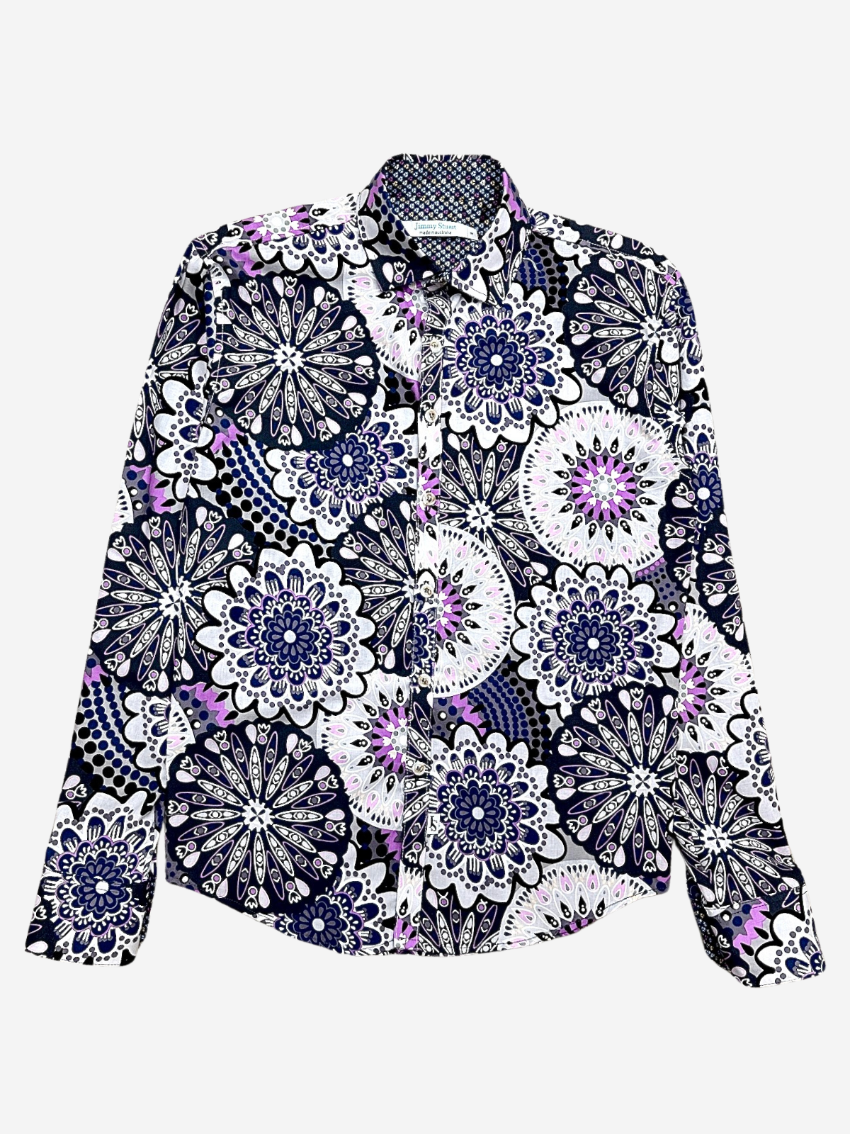 Drago Abstract Cotton L/S Shirt - Purple