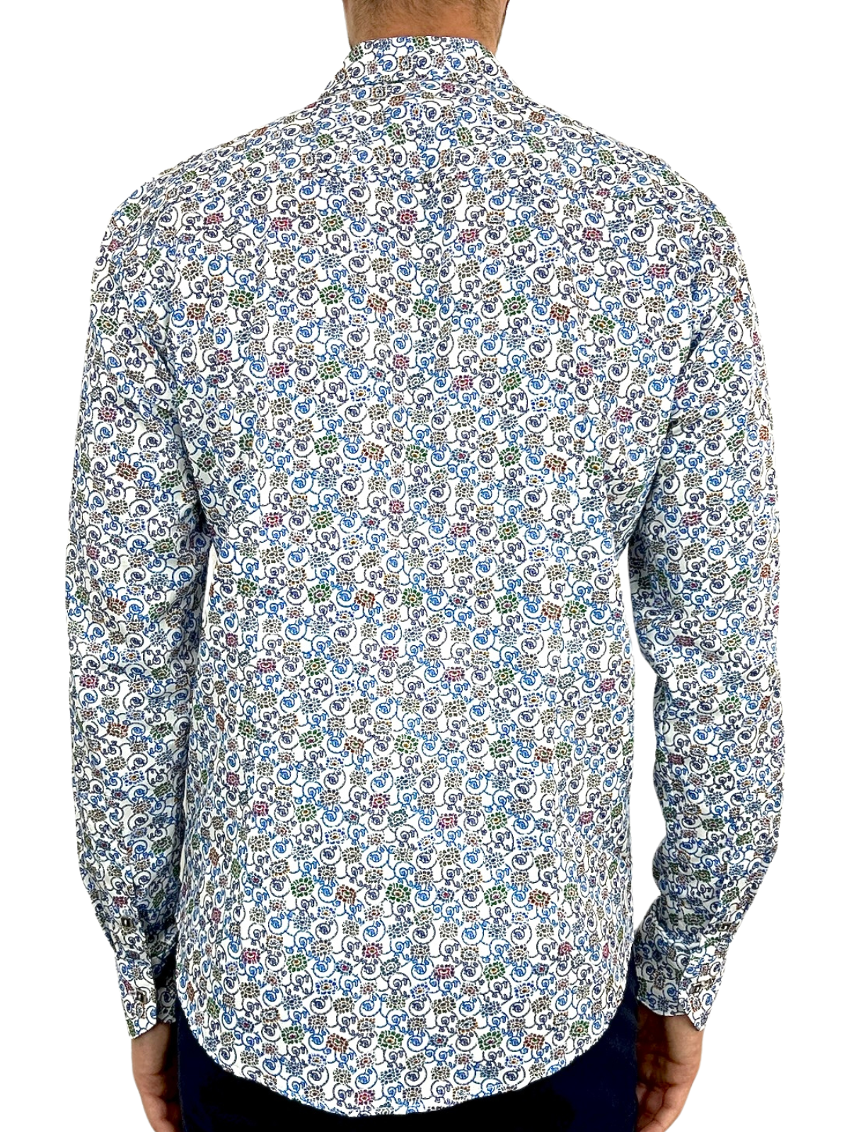 Embrace Floral Cotton L/S Shirt - Blue