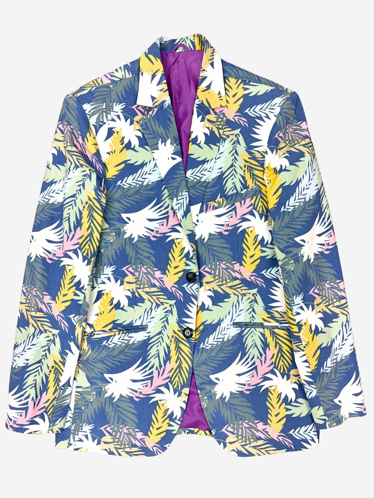 Everest Floral Cotton Jacket - Blue