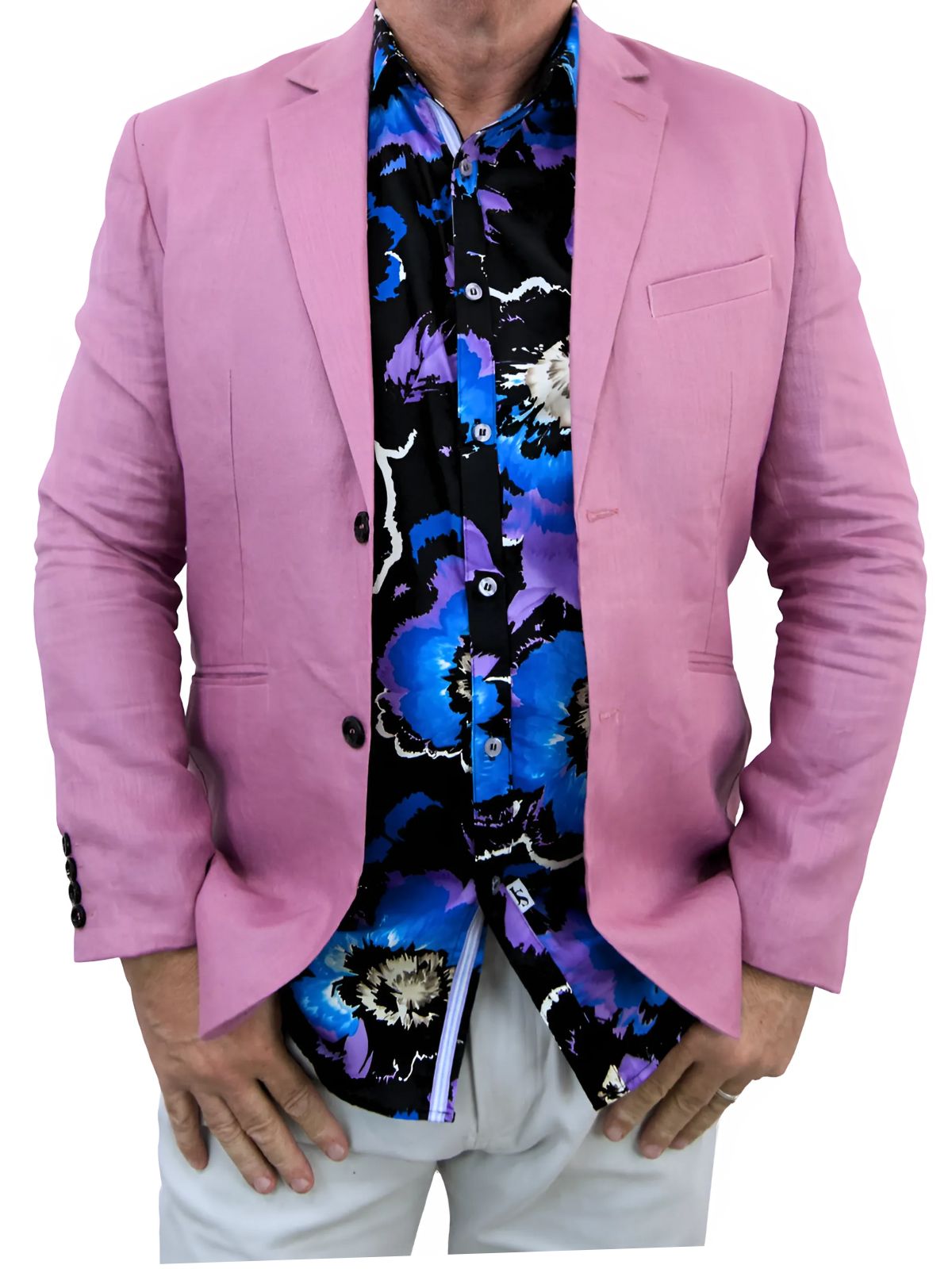 Explode Abstract Cotton L/S Shirt - Purple
