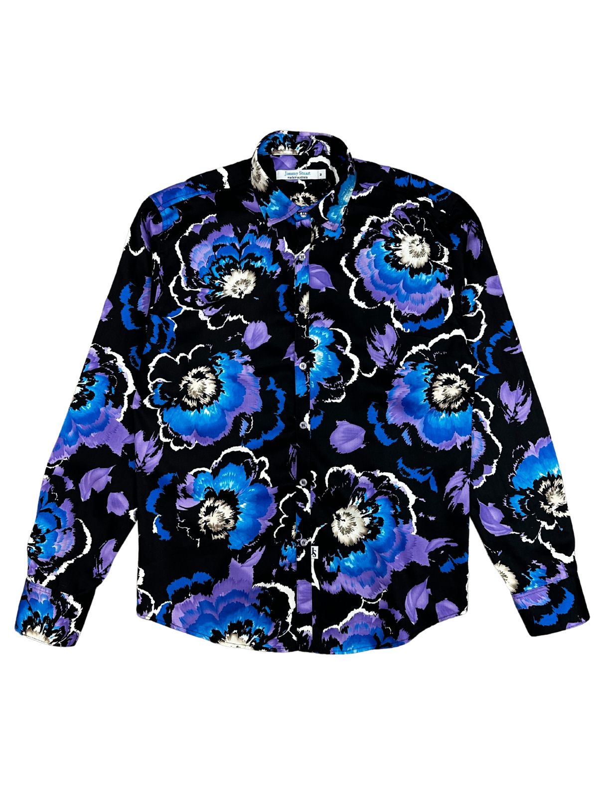 Explode Abstract Cotton L/S Shirt - Purple