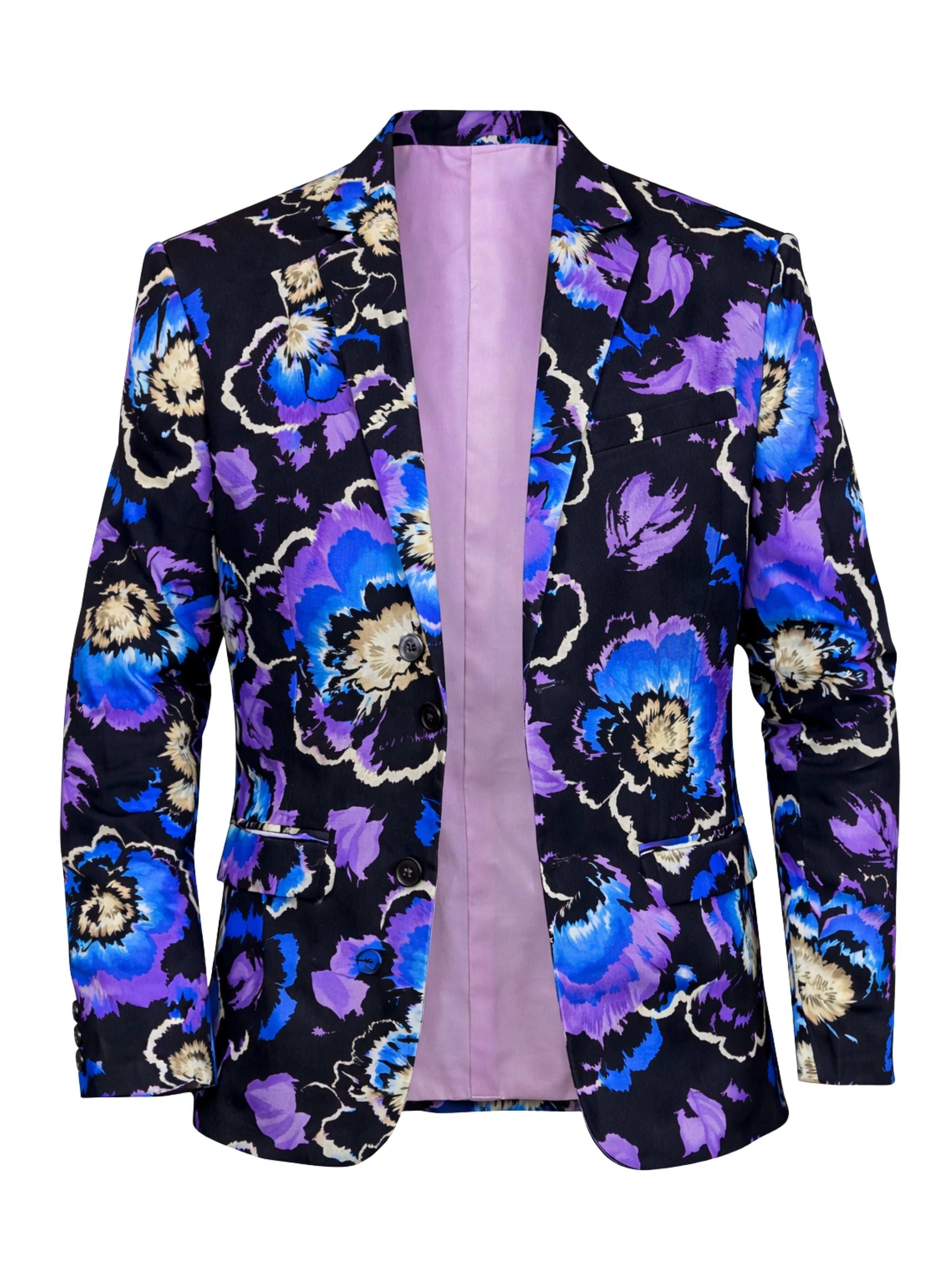 Explode Abstract Cotton Jacket - Purple