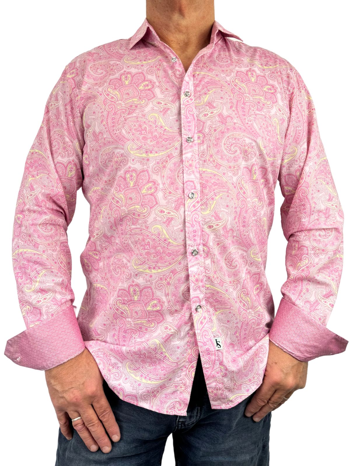 Fantasy Paisley Cotton L/S Shirt - Pink