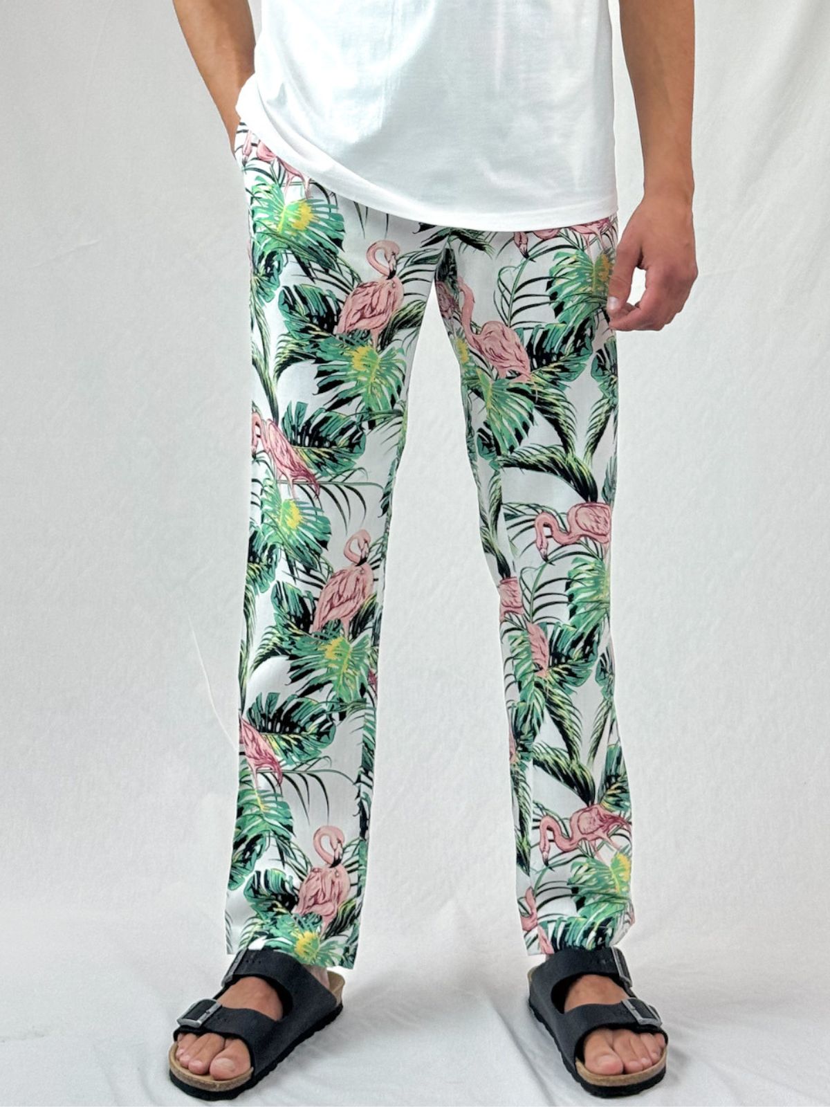 Flamingos Cotton/Rayon Resort Pant - Relaxed Fit