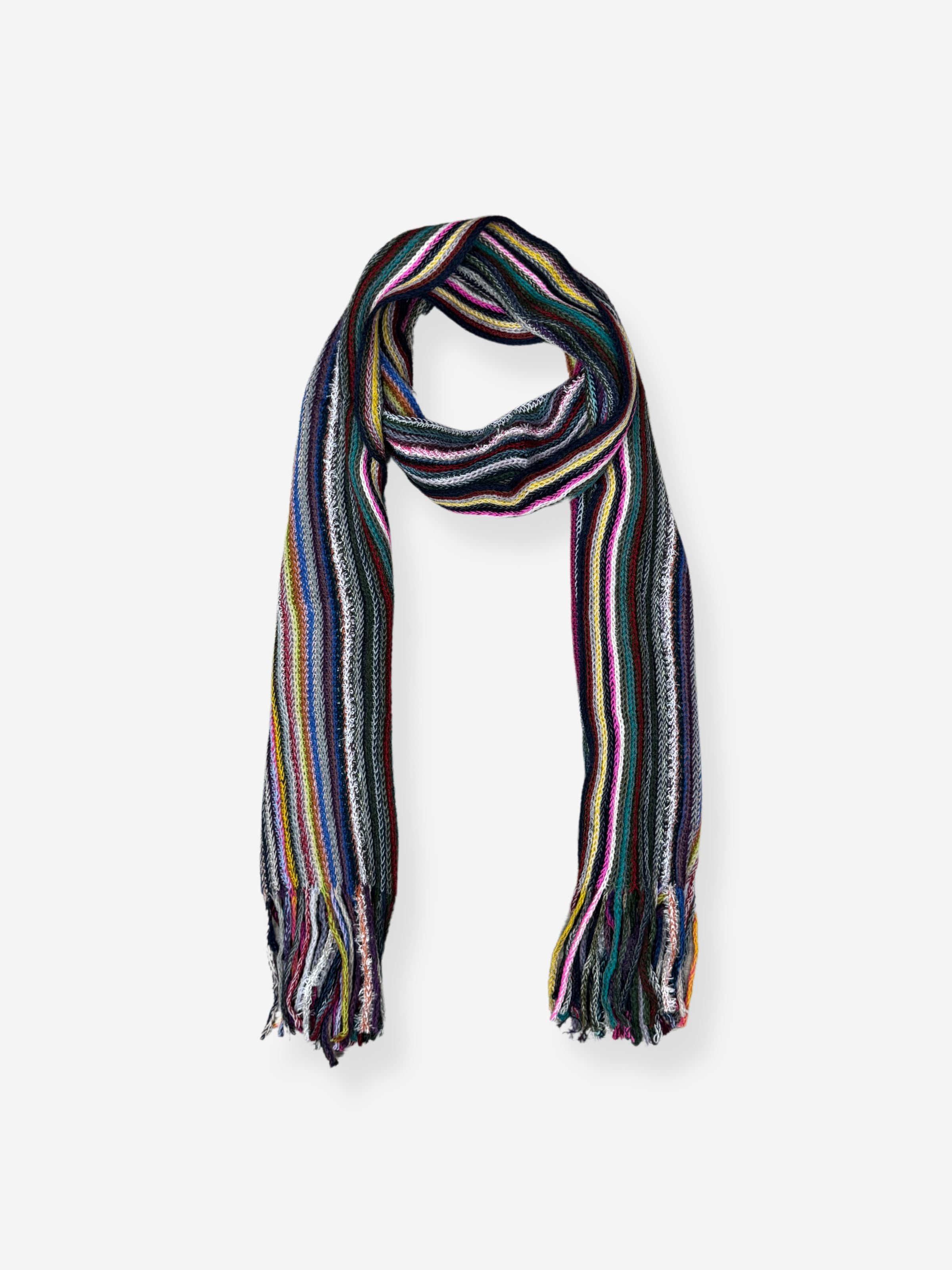 Striped Scarf - Multi Pink