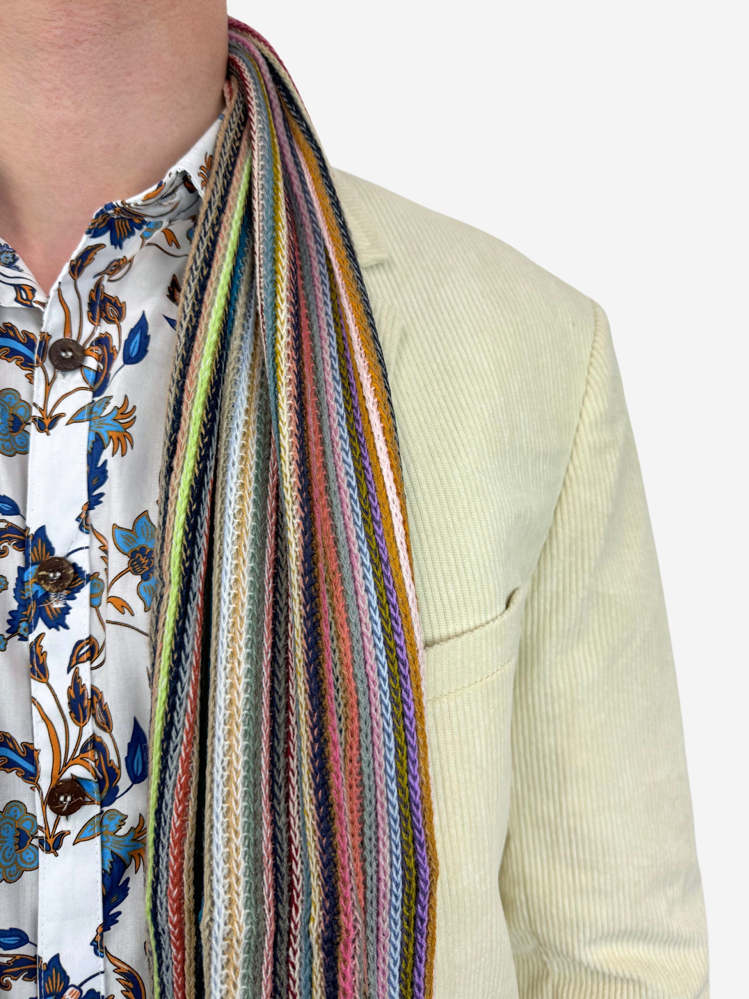 Striped Scarf - Multi Cream